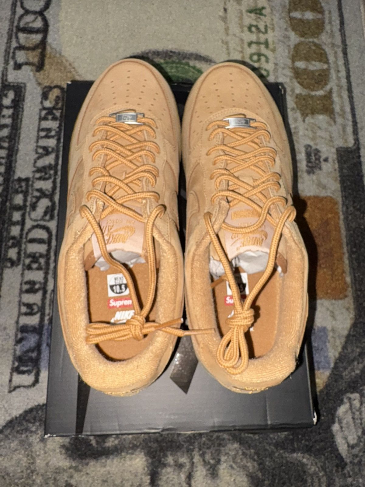 Nike × Supreme Supreme Nike Air Force 1 Low SP Wheat Size US 10.5 / EU 43-44 - 5 Thumbnail