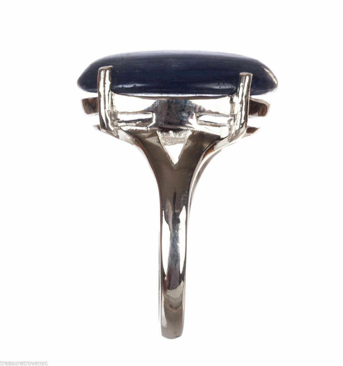 Designer Alberto Juan Sterling Silver Kyanite Cabochon Ring Size ONE SIZE - 2 Thumbnail