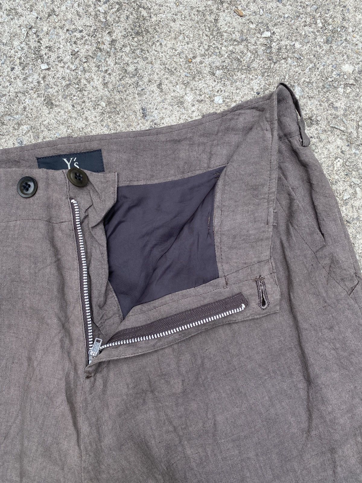Yohji Yamamoto 1990s - Vintage Y’s Yohji Yamamoto Linen Cropped Pant Size US 30 / EU 46 - 11 Thumbnail