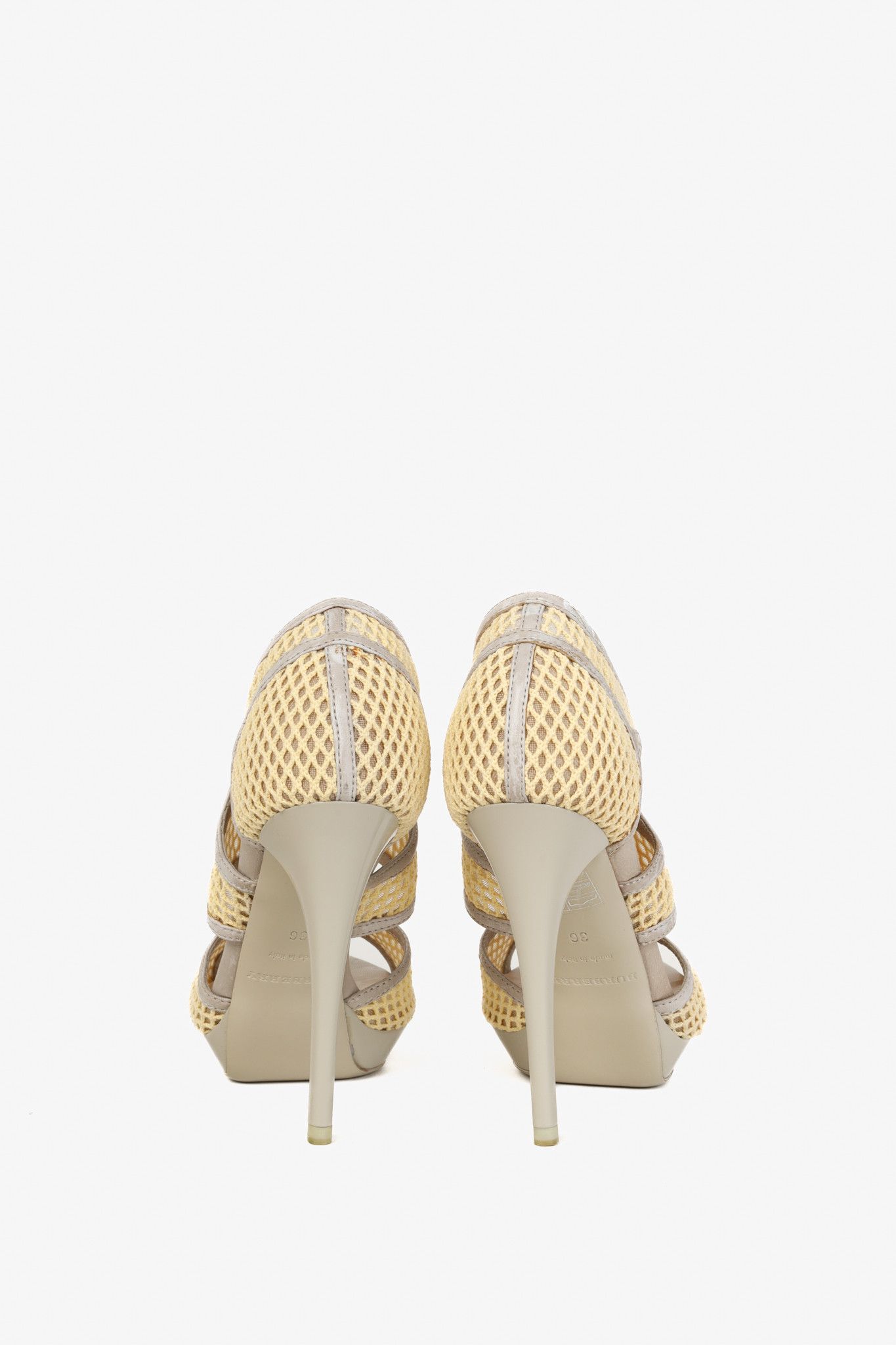Burberry Burberry Grey Taupe Cut-Out Zipper Stiletto Heels Size US 6 / IT 36 - 3 Thumbnail