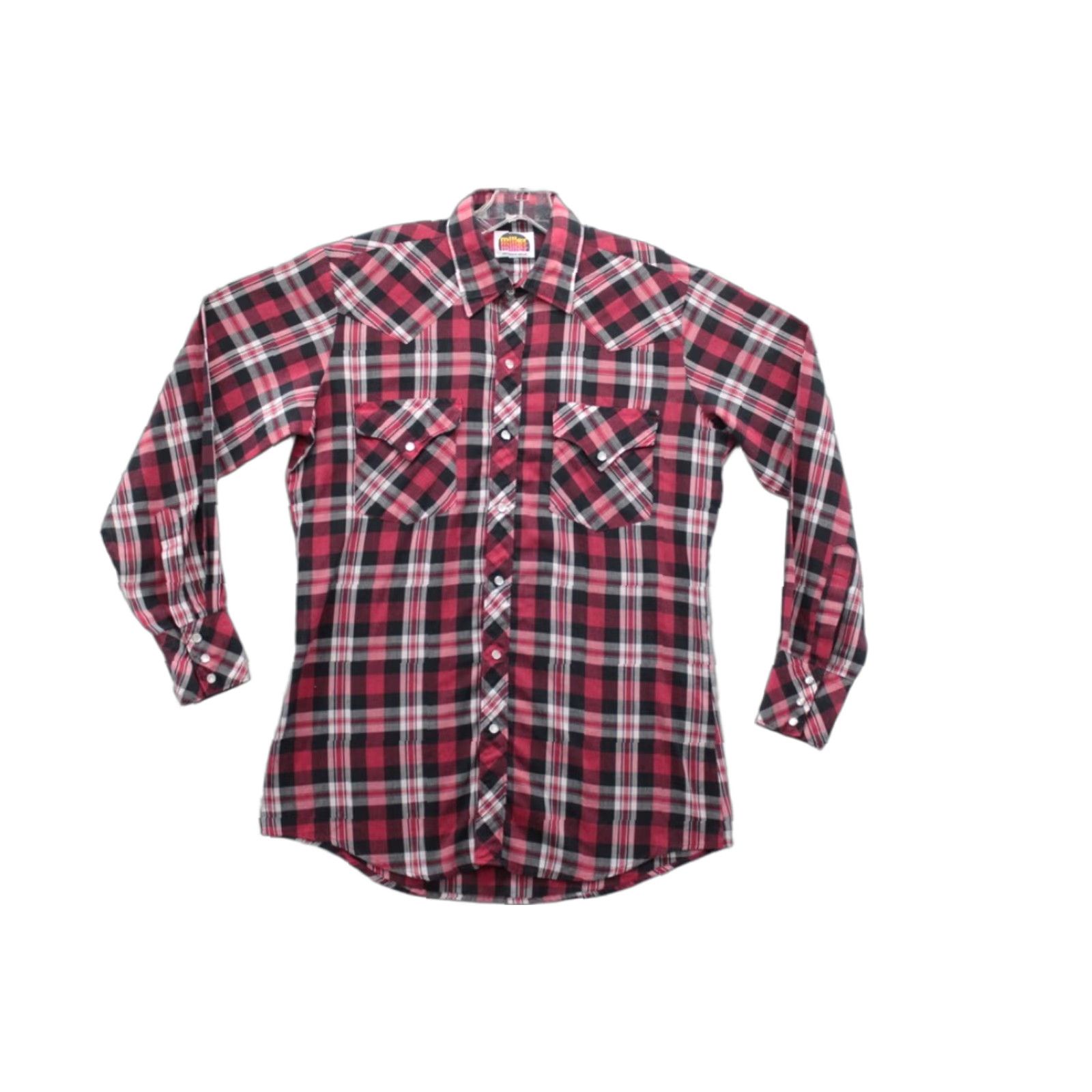 Vintage Vtg Miller Western Wear Shirt Men 15 Red Plaid Long Sleeve Pearl Snap Cowboy Size US M / EU 48-50 / 2 - 1 Thumbnail