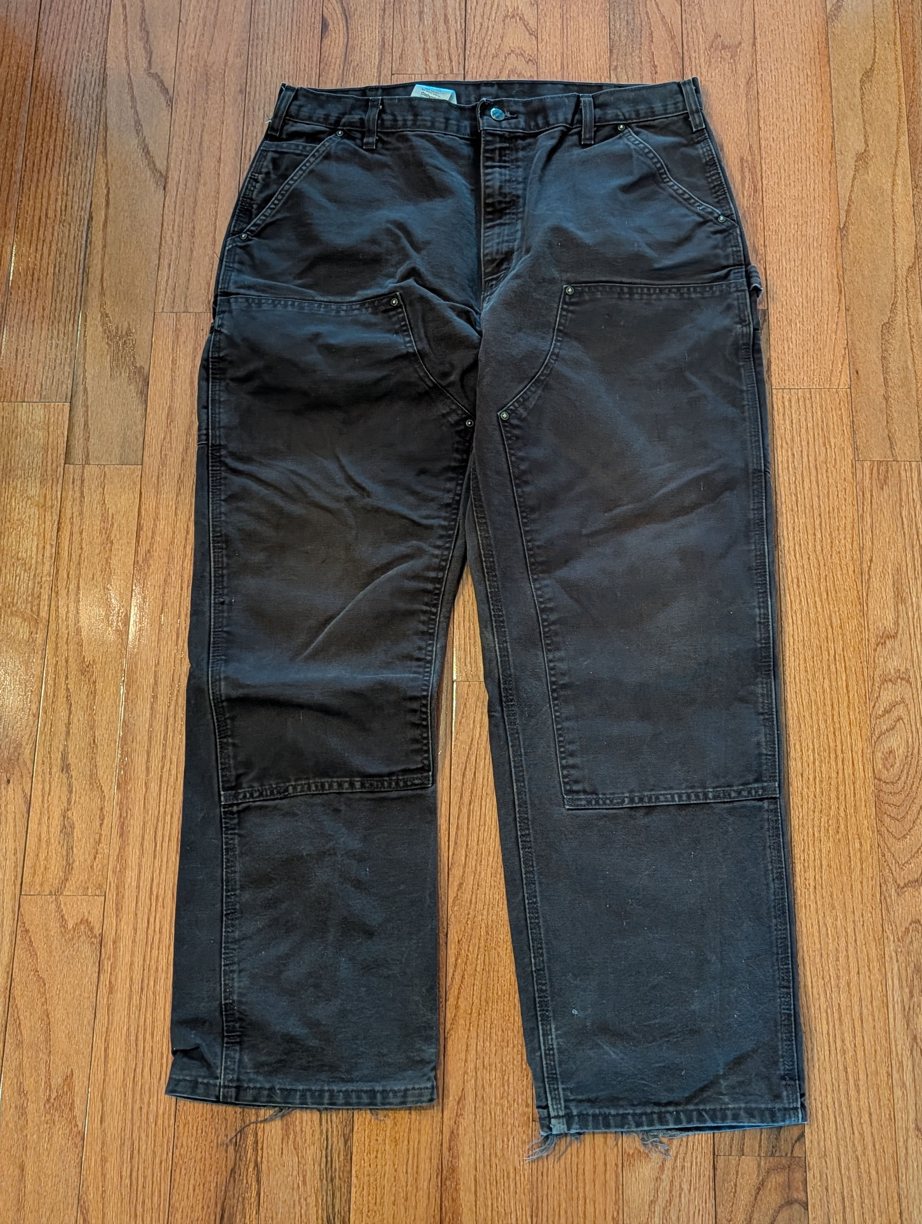 Carhartt Carhartt B136 DKB Double Knee Work Pants Brown 38x32 Size US 38 / EU 54 - 8 Thumbnail