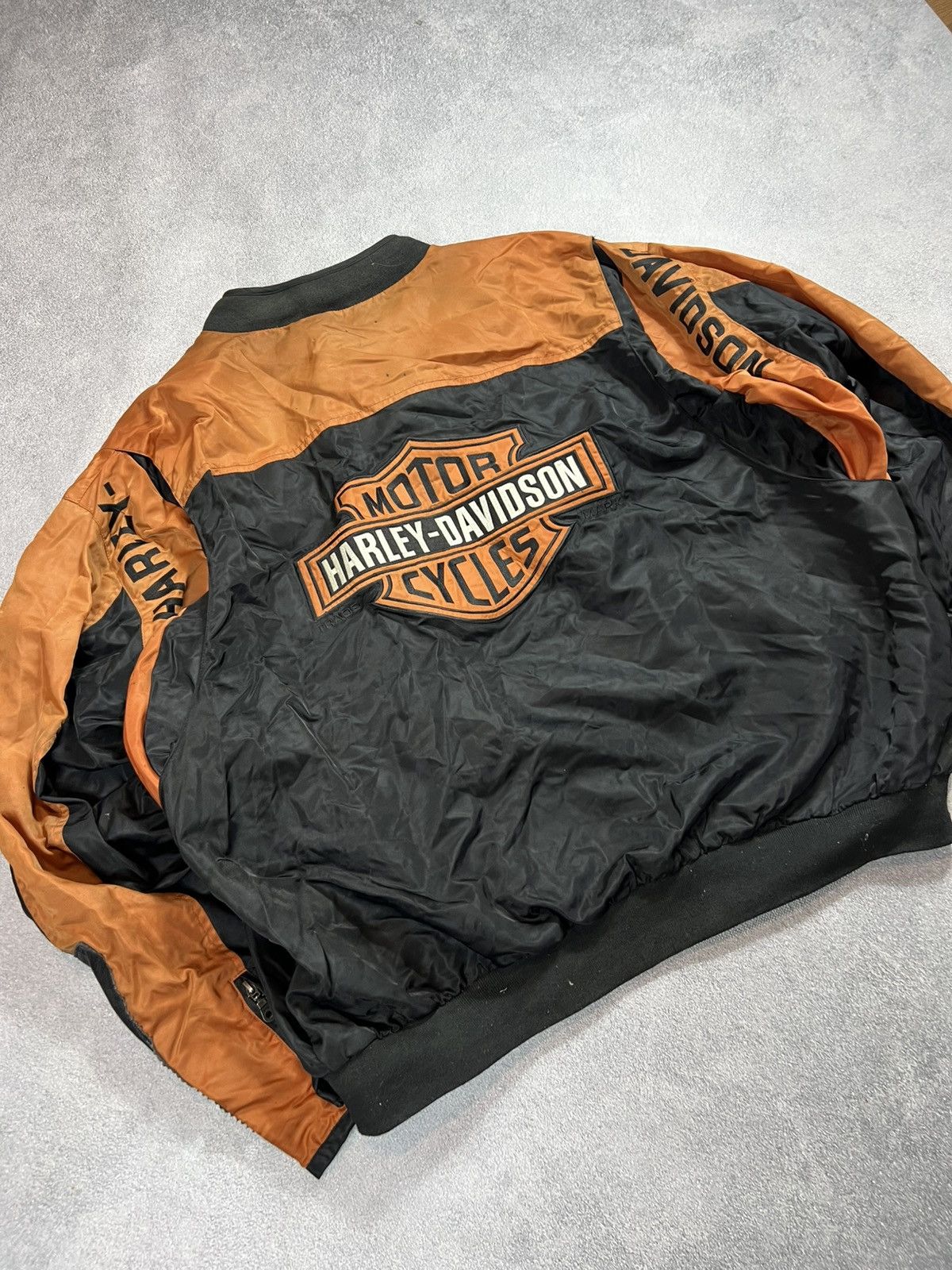 Harley Davidson 🔥VINTAGE Y2K HYPE HARLEY-DAVIDSON NYLON BOMBER MENS JACKET Size US XXL / EU 58 / 5 - 3 Thumbnail
