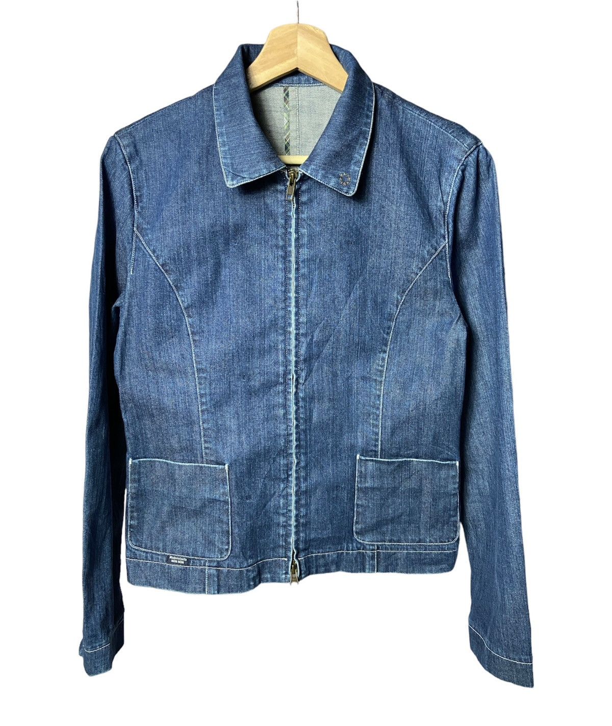 Issey Miyake × Japanese Brand × Mademoiselle Non Non Mademoiselle Non Non Issey Miyake Denim Jacket Size S / US 4 / IT 40 - 1 Thumbnail