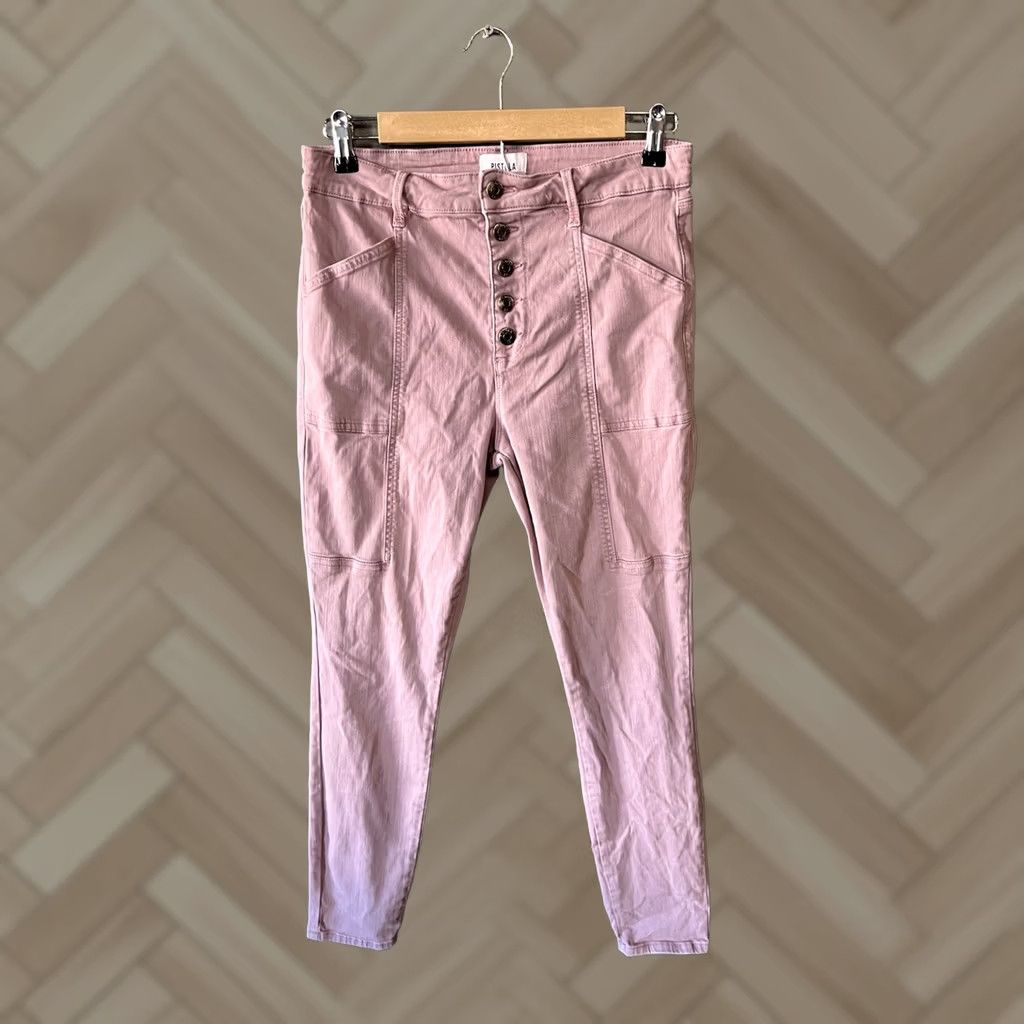 Pistola Pistola Hailey High Rise Button Front Straight Pant Purple 30 Size 30" / US 8 / IT 44 - 1 Thumbnail