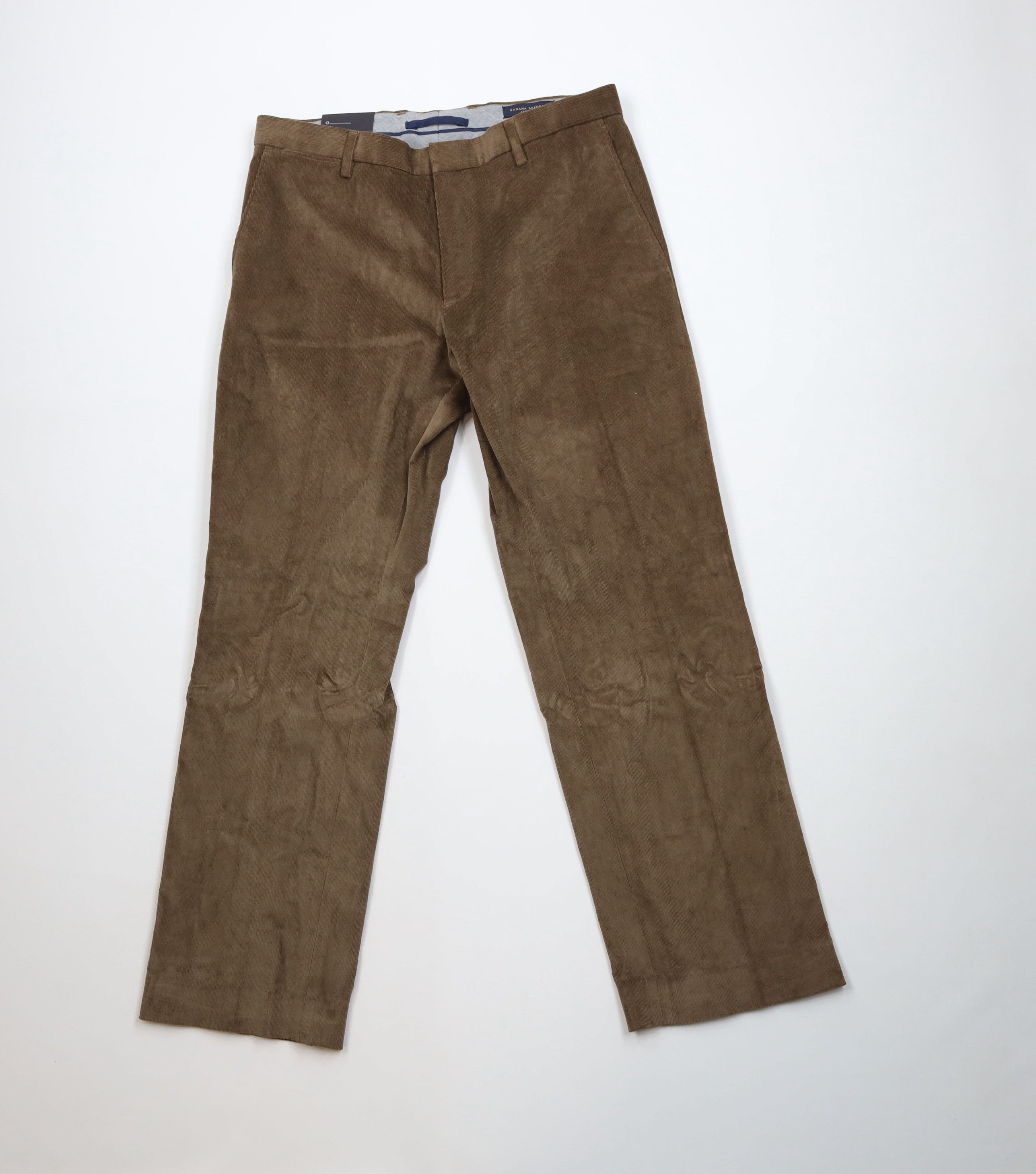 Banana Republic New Banana Republic Fit Stretch Corduroy Chino Pants Brown Size US 33 - 1 Thumbnail