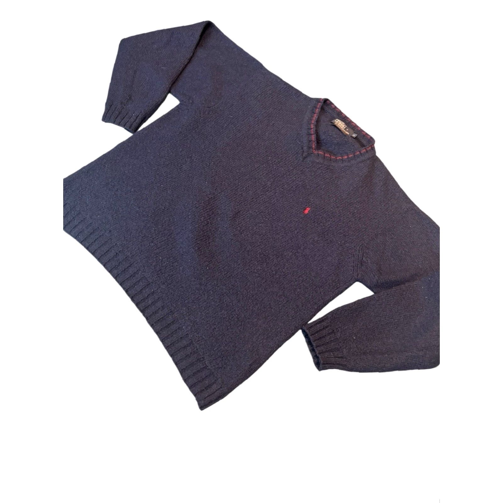 Polo Ralph Lauren VINTAGE Polo Ralph Lauren V-Neck Sweater L NAVY BLUE Alpaca Cotton Wool Men Regular Knit Golf Casual Shirt Size US L / EU 52-54 / 3 - 4 Thumbnail