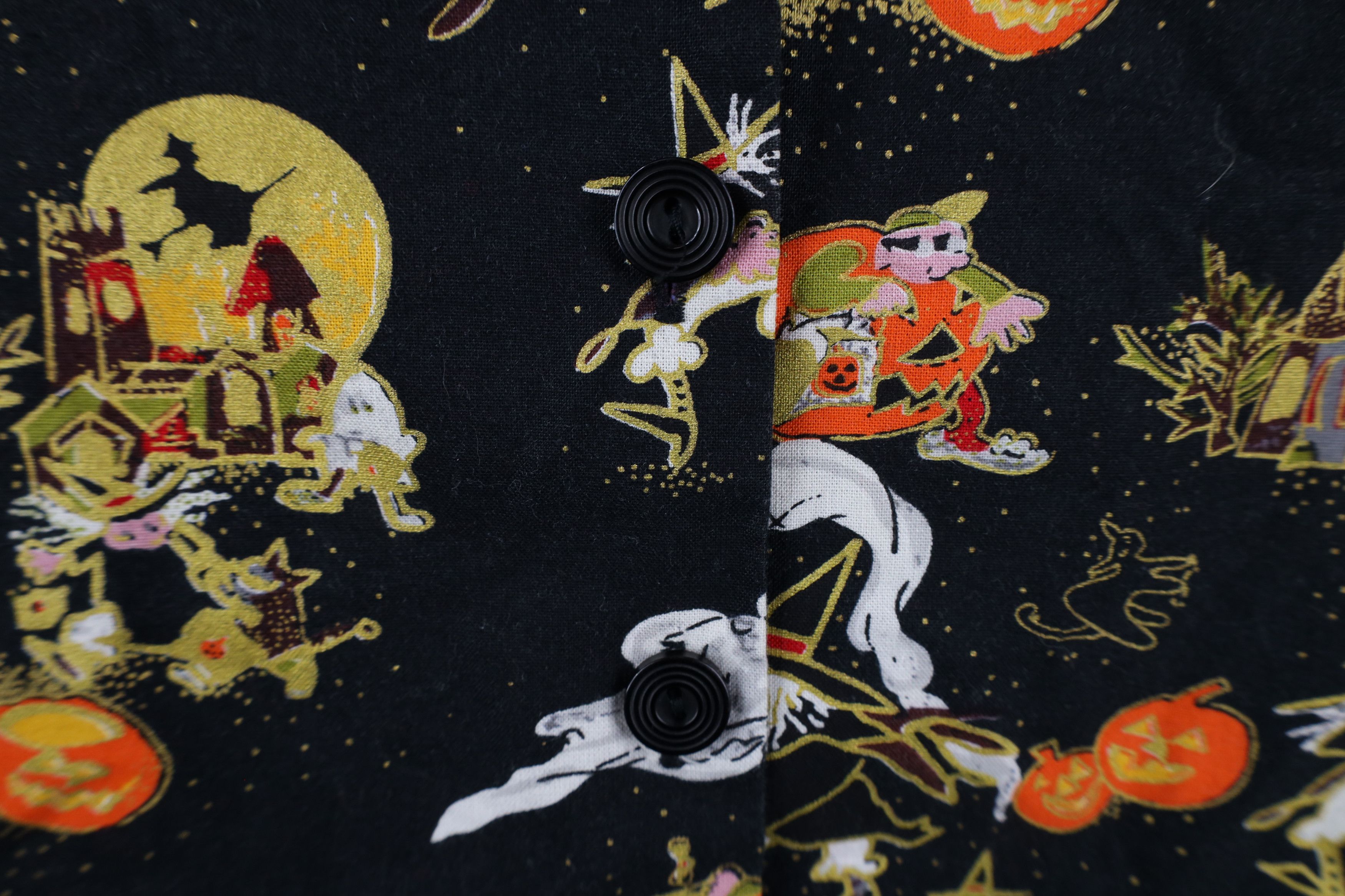 Vintage Vintage 90s Streetwear Halloween Ghost Pumpkin Vest Jacket Size L / US 10 / IT 46 - 8 Thumbnail