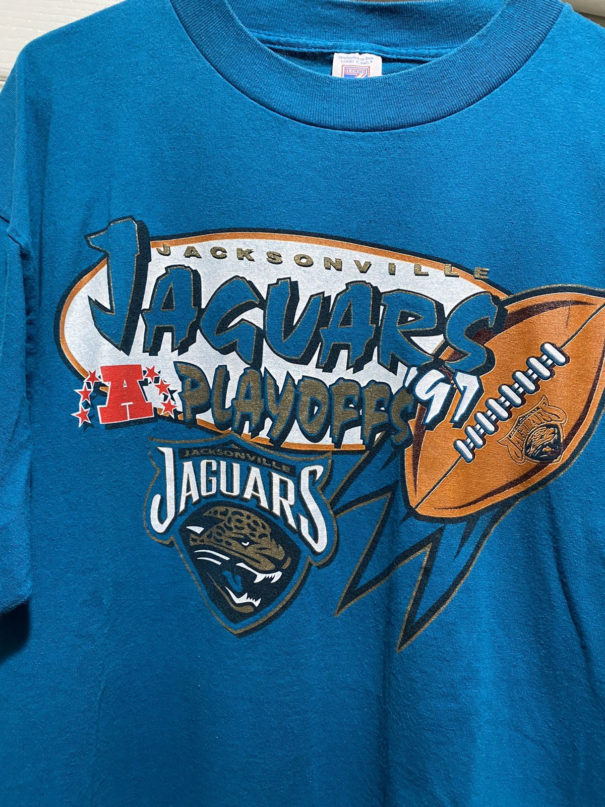 Logo 7 × Vintage Vintage 1997 Jacksonville Jaguars AFC Playoffs Tee Size US XL / EU 56 / 4 - 3 Thumbnail