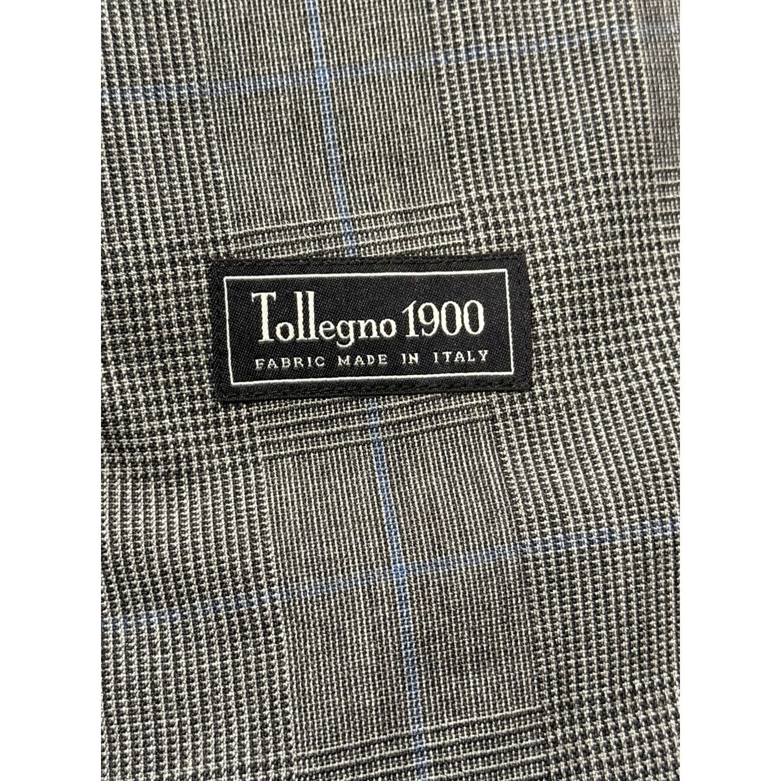 J.Crew J. Crew Blazer Mens Wool Tollegno 1900 Italian Fabric Notch Lined Double-Vented Gray Plaid 40 Regular Travel Holiday Christmas Blazer Size 40R - 5 Thumbnail