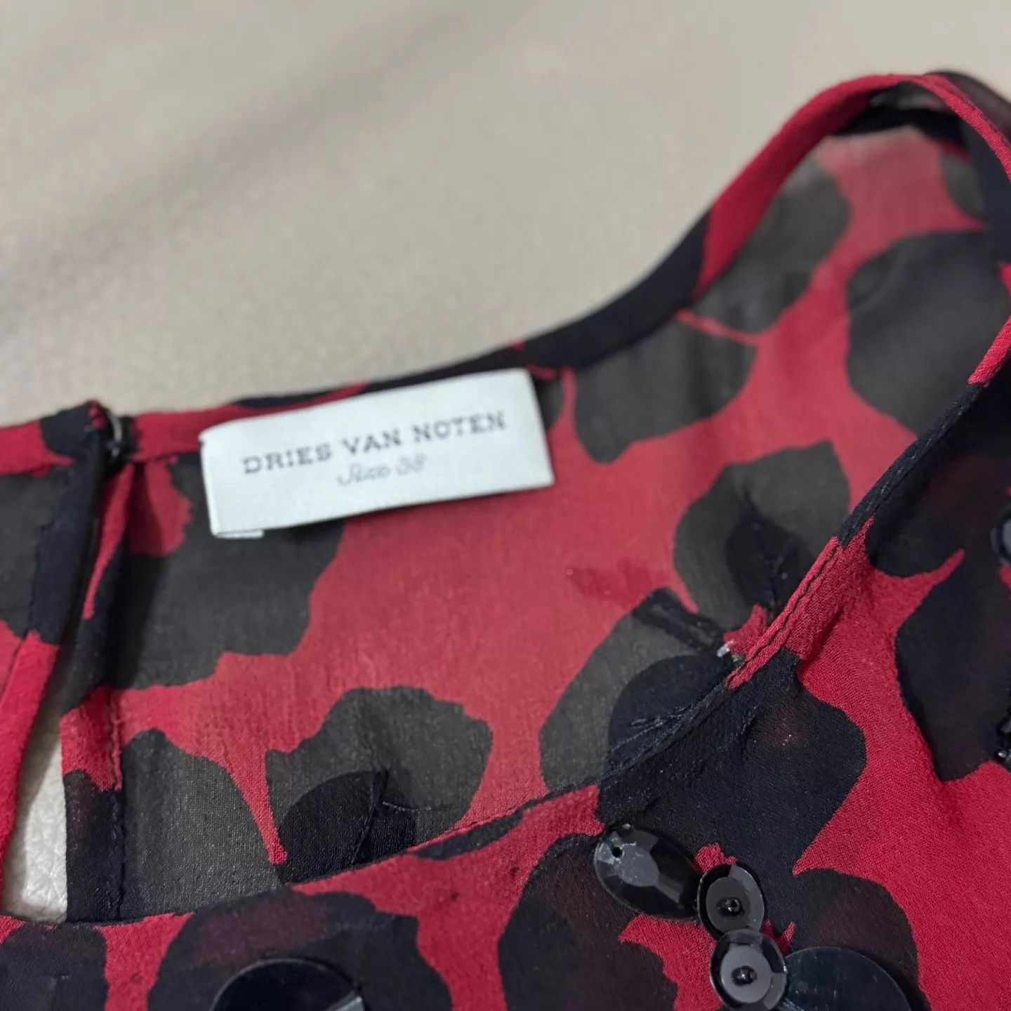 Dries Van Noten DRIES VAN NOTEN 2014ss floral beaded silk top 38 Size XS / US 0-2 / IT 36-38 - 5 Thumbnail