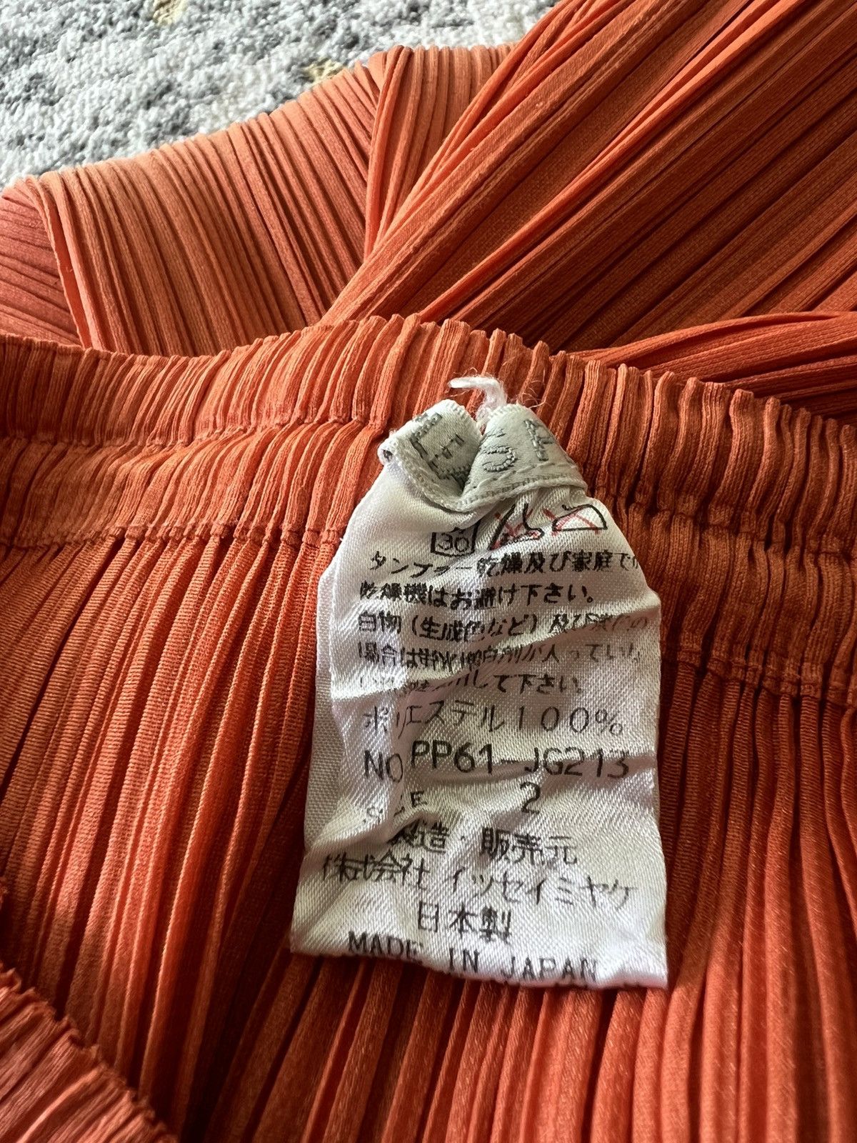 Pleats Please Issey Miyake Vintage Pleats Please Issey Miyake orange skirt Size 22" - 11 Thumbnail