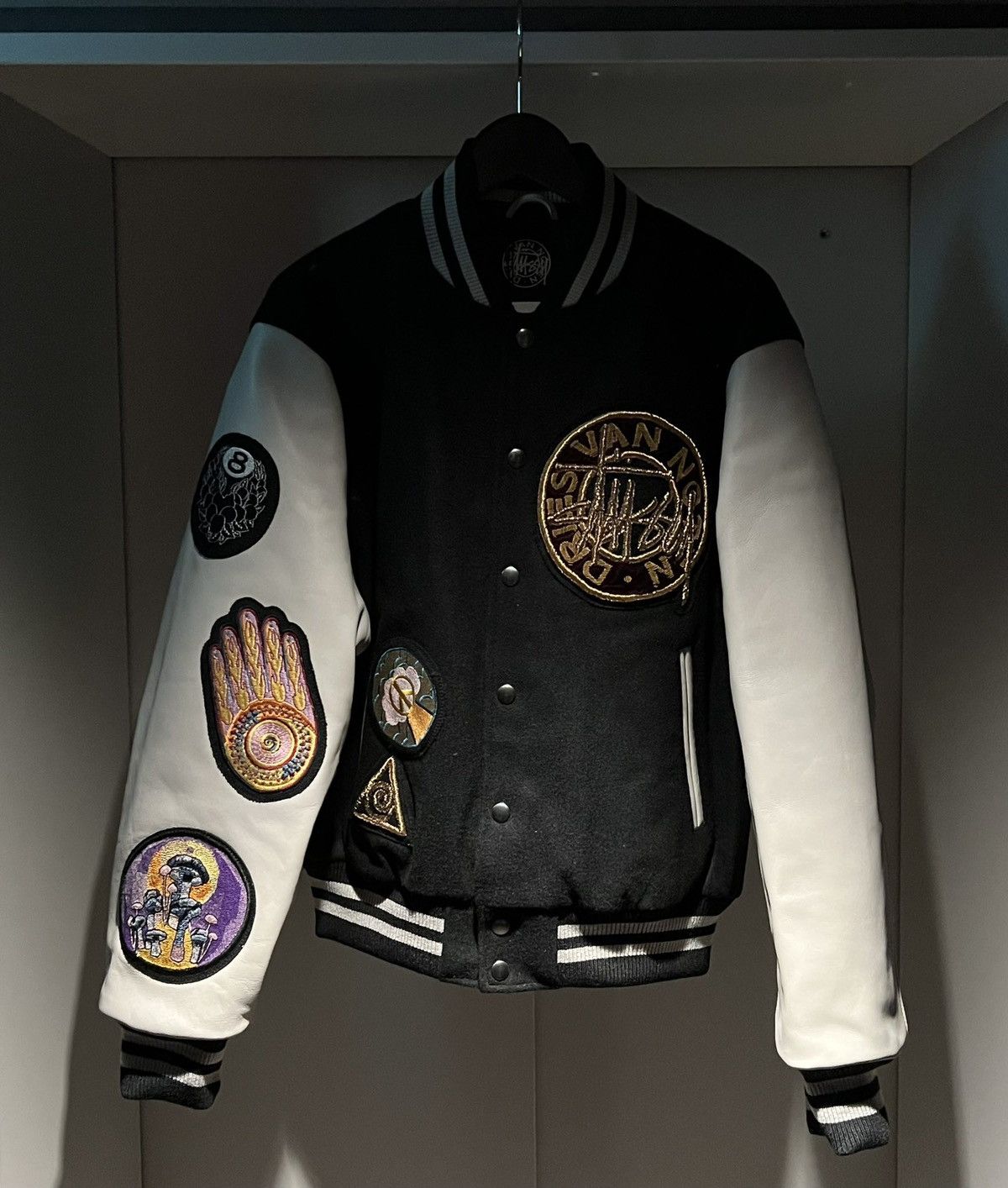 image of Dries Van Noten Varsity Jacket M New in Black, Men's (Size Medium)