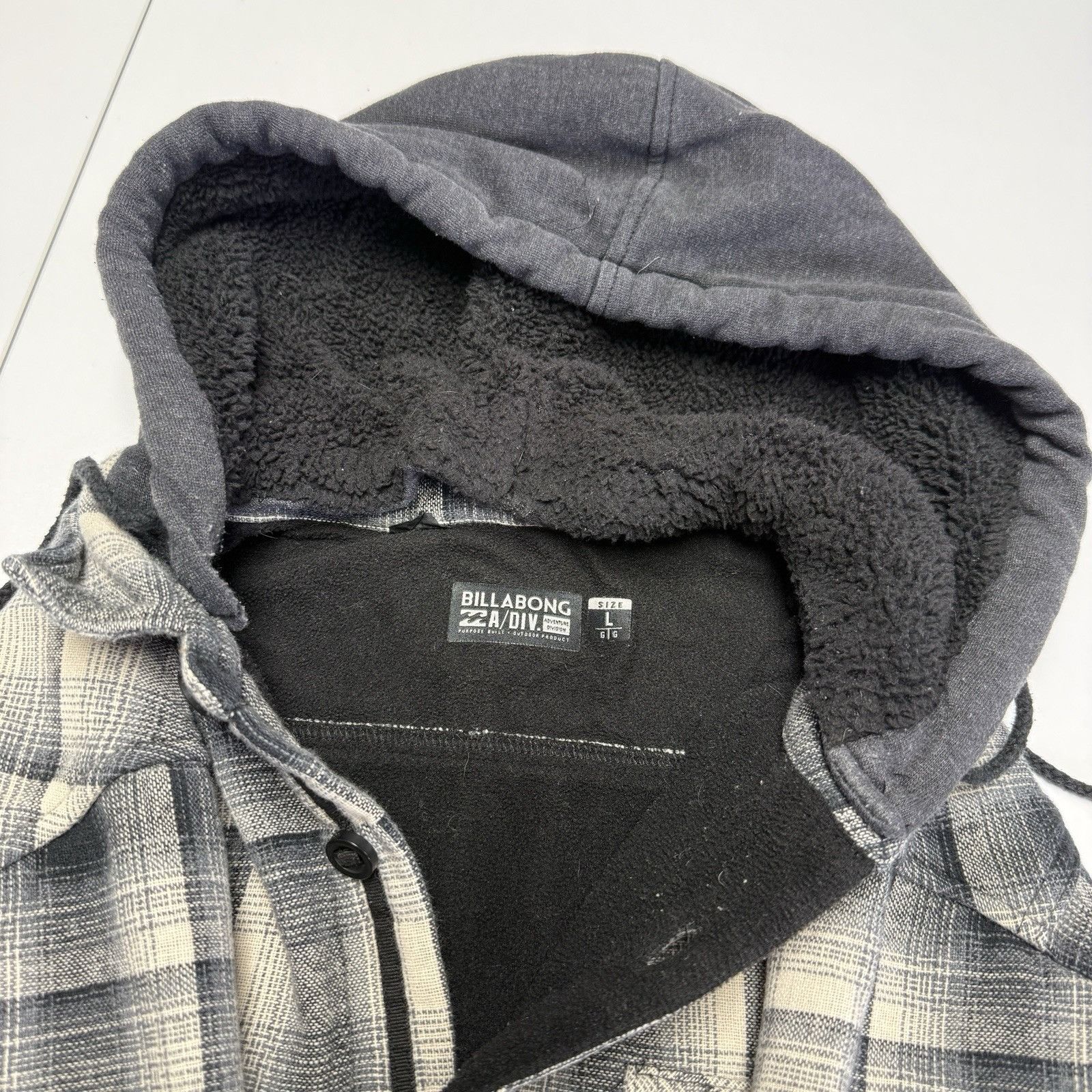 Billabong Billabong Plaid Button Up Sweatshirt Hoodie Flannel Mens L Size US L / EU 52-54 / 3 - 11 Thumbnail