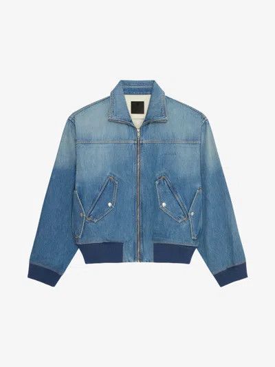 Givenchy o1w1db10325 Bomber Jacket in Denim Blue Size US M / EU 48-50 / 2 - 1 Preview