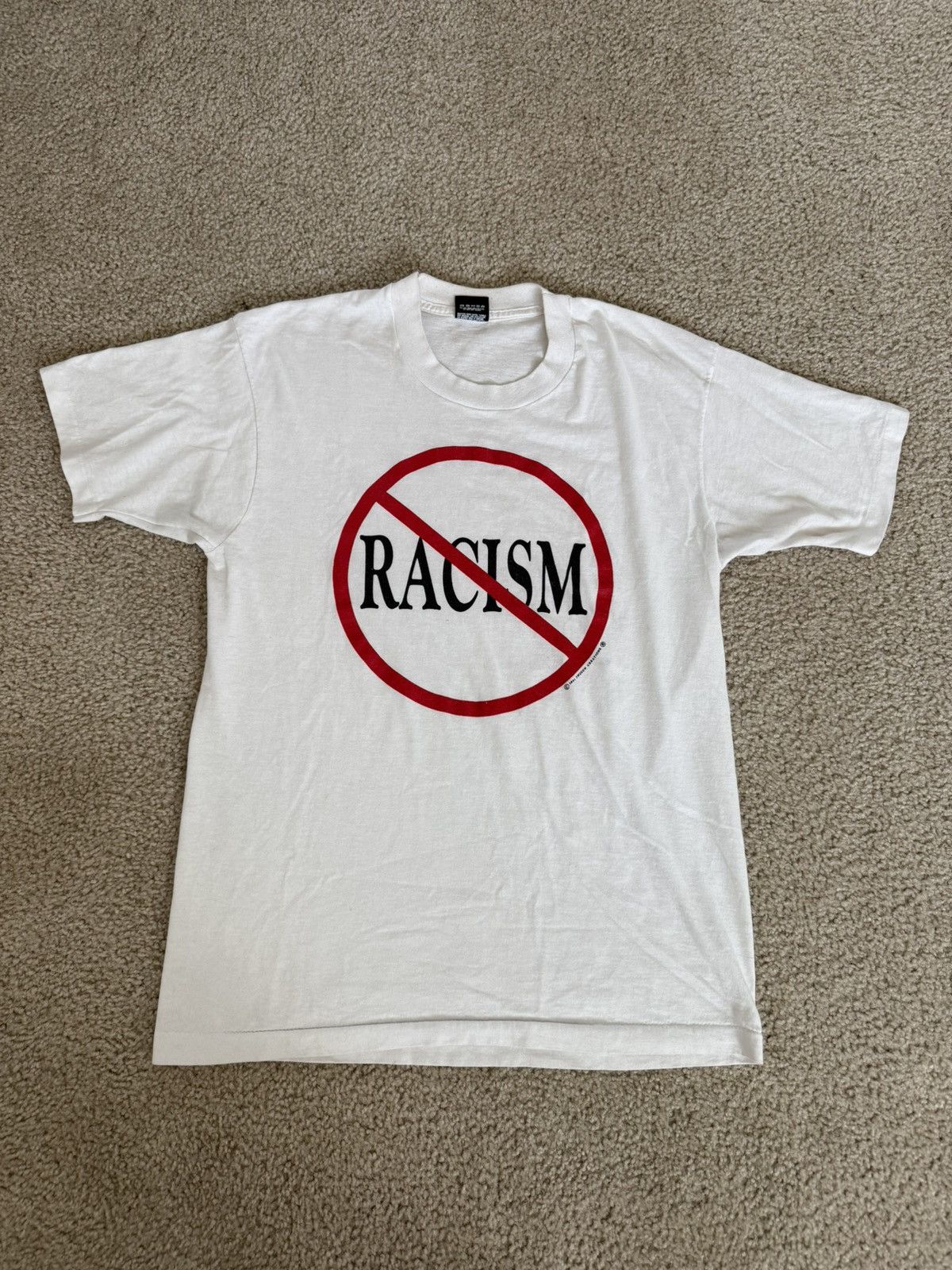 Japanese Brand × Vintage Vintage No Racism shirt Size US L / EU 52-54 / 3 - 1 Thumbnail