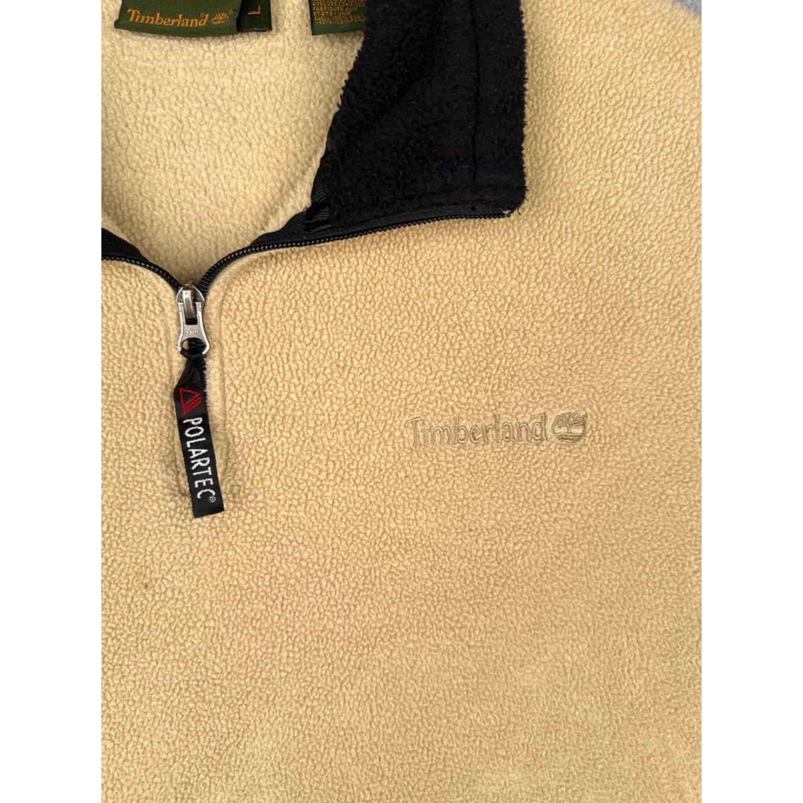 Timberland Timberland Sweater Adult Large Beige 1/4 Zip 100% Polyester Fleece Chore Size US L / EU 52-54 / 3 - 6 Thumbnail