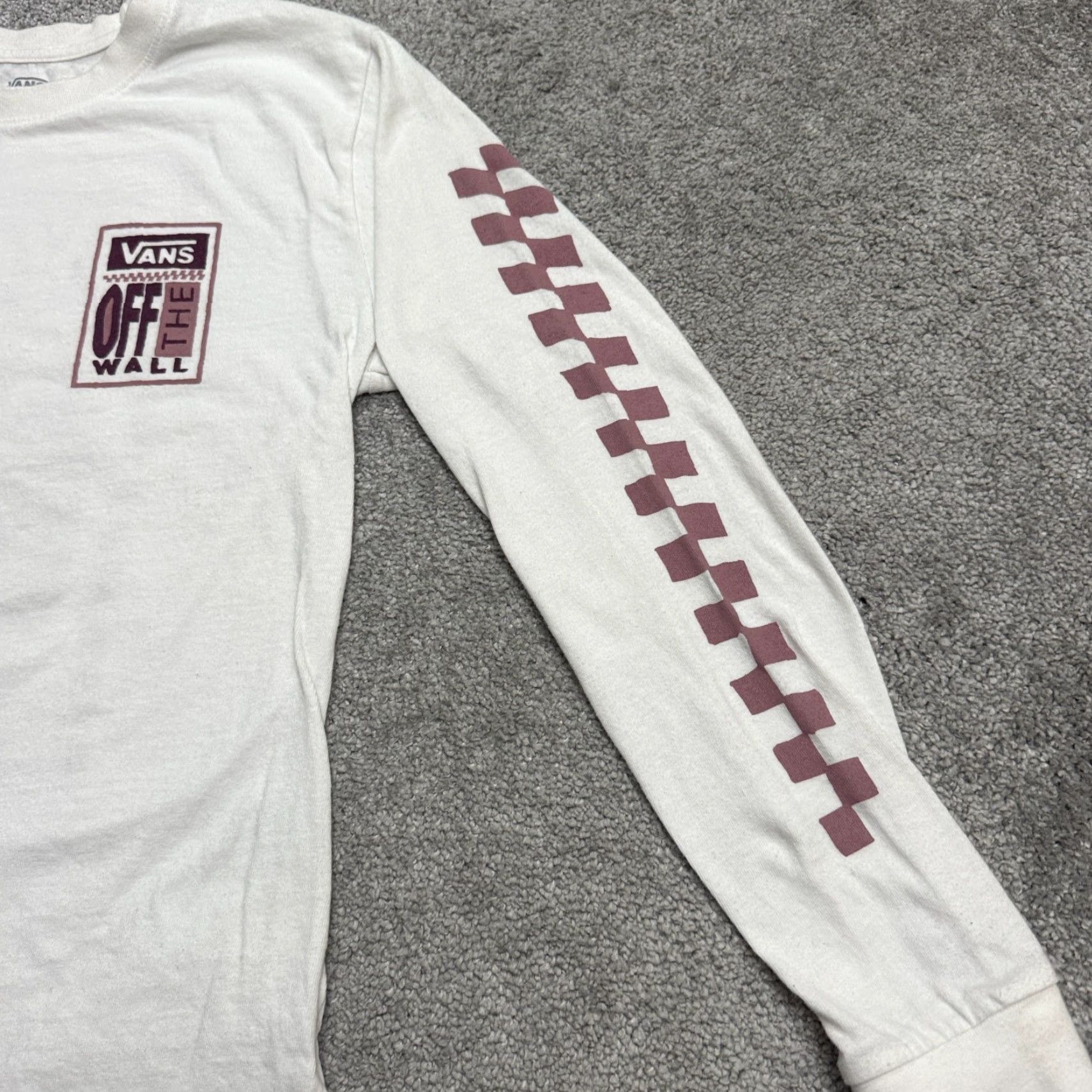 Vans VANS Graphic Long Sleeve T-Shirt Mens Small White Crew Neck Tee Size US S / EU 44-46 / 1 - 6 Thumbnail