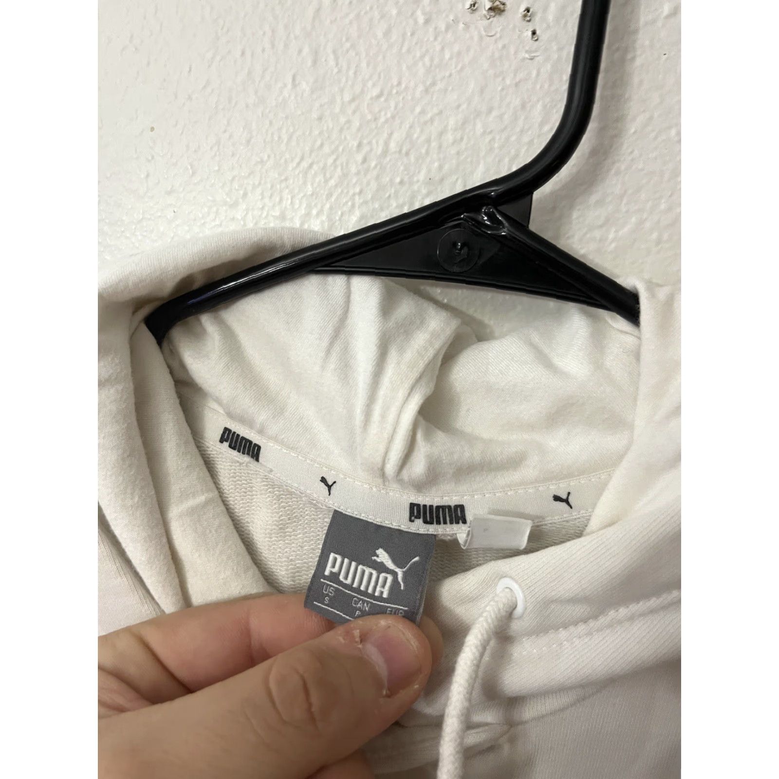 Puma PUMA Sweatshirt Hoodie Women's S Long Sleeve Logo Mock Neck White - Pullover, Casual, 100% Cotton Size S / US 4 / IT 40 - 2 Thumbnail