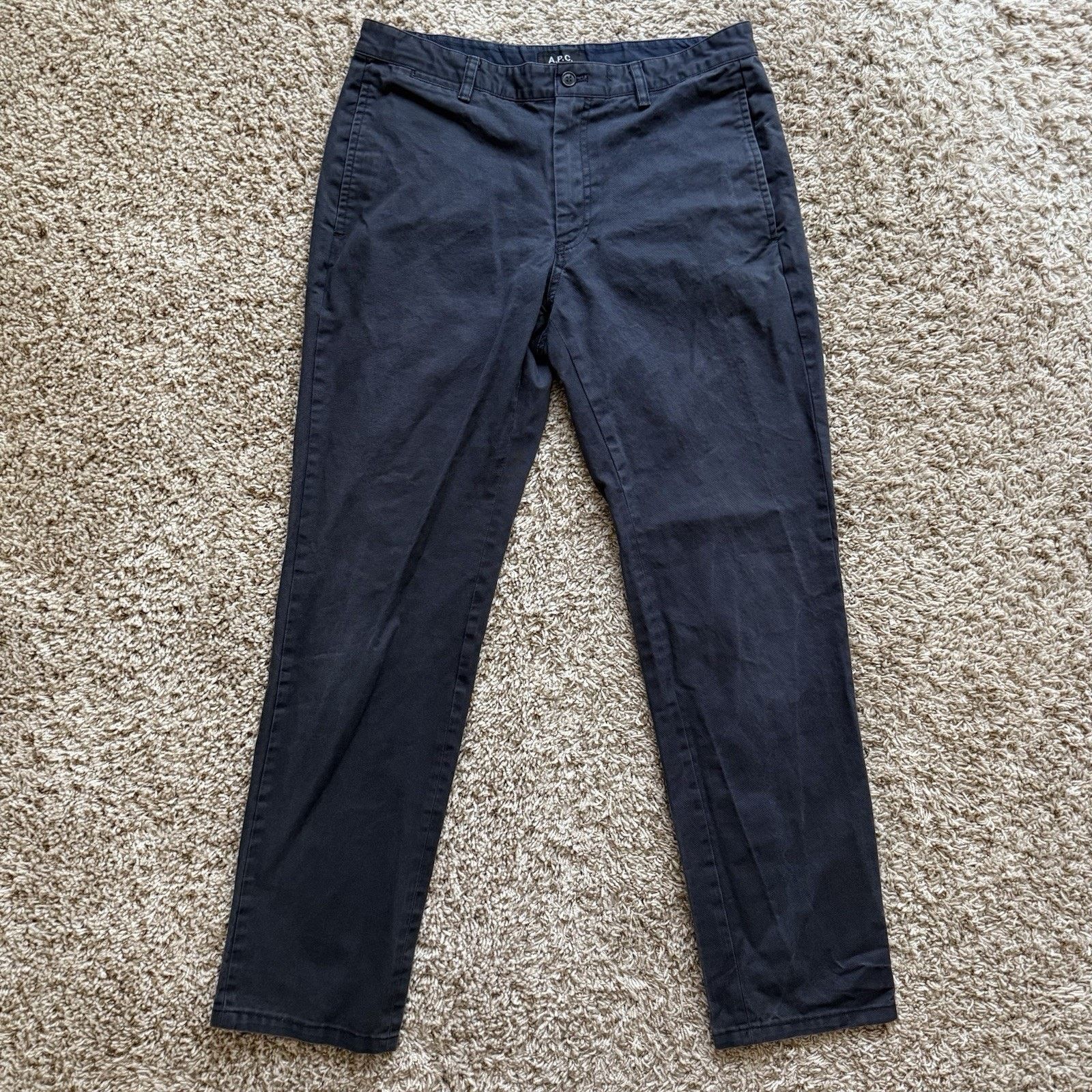 A.P.C. APC Cotton Chino Dress Pants Size 30 A.P.C. Dark Navy Blue Size US 30 / EU 46 - 1 Thumbnail