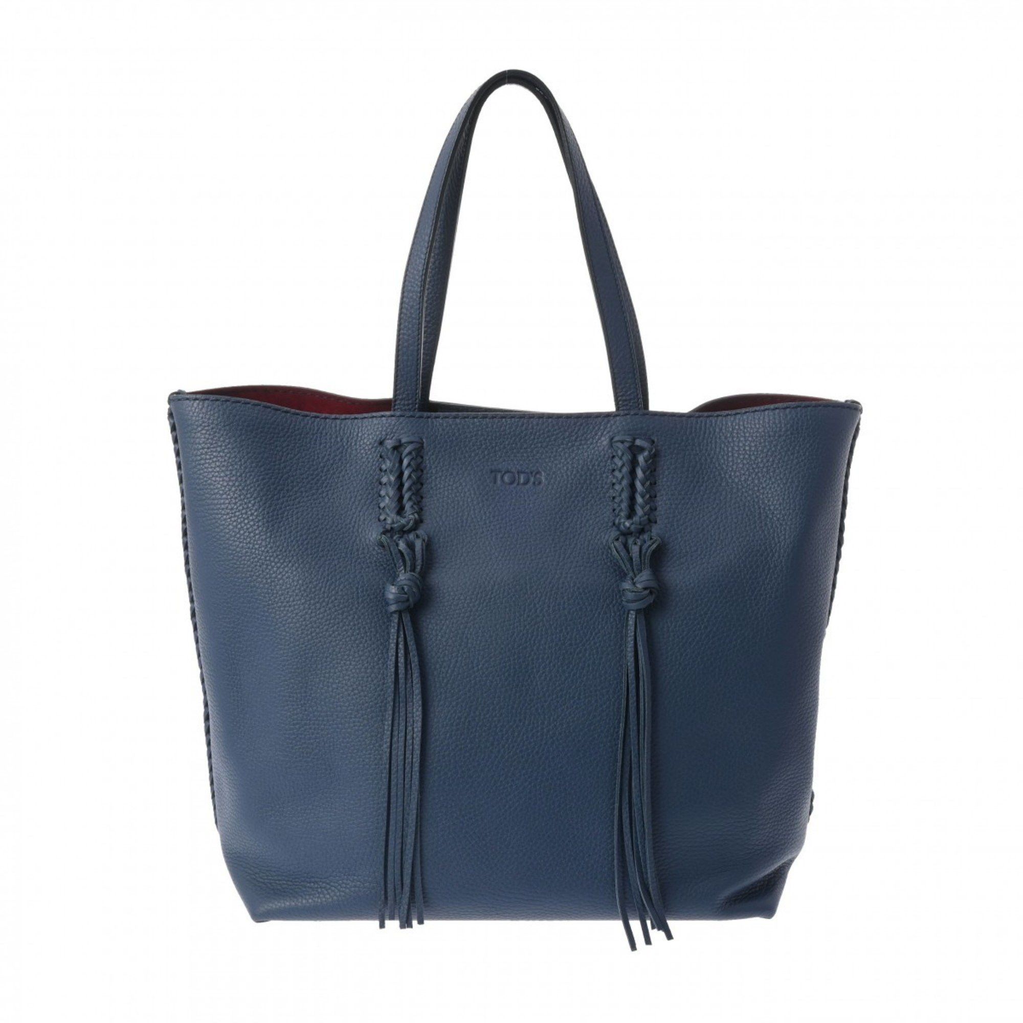 image of Tods Tod's Blue/wine - Women's Leather Tote Bag