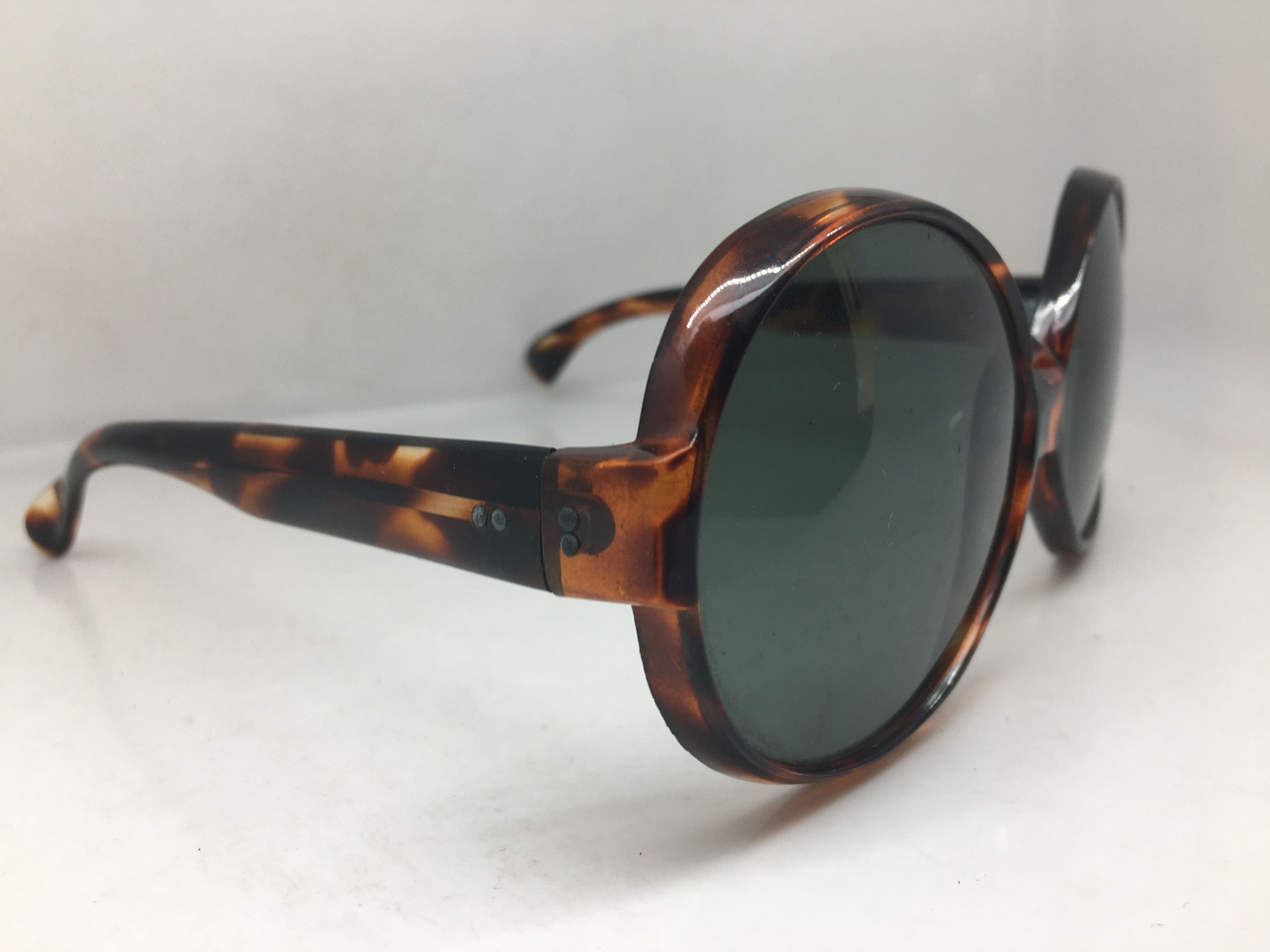 Vintage Vintage 60s Handmade Tortoise Sunglasses Frame Glass Lens Size ONE SIZE - 2 Thumbnail
