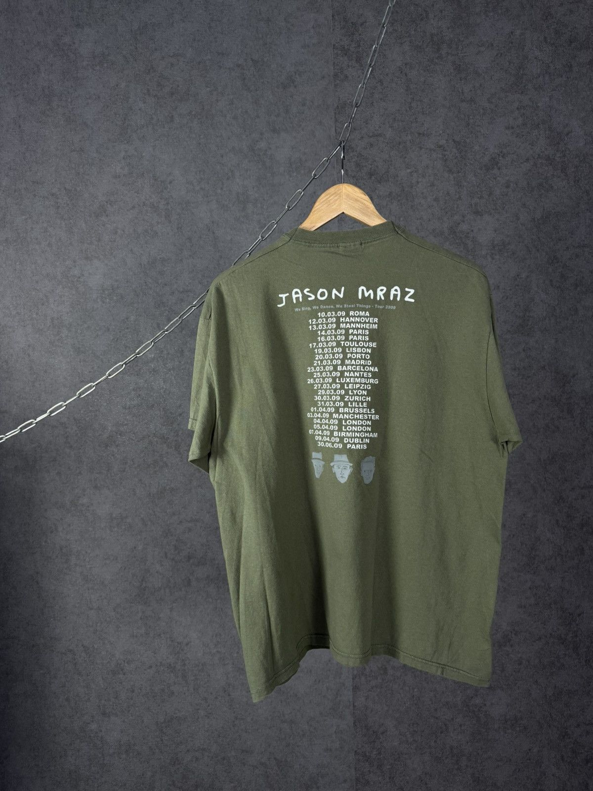 Band Tees Jason Mraz 2009 band tour tee Size US L / EU 52-54 / 3 - 5 Thumbnail