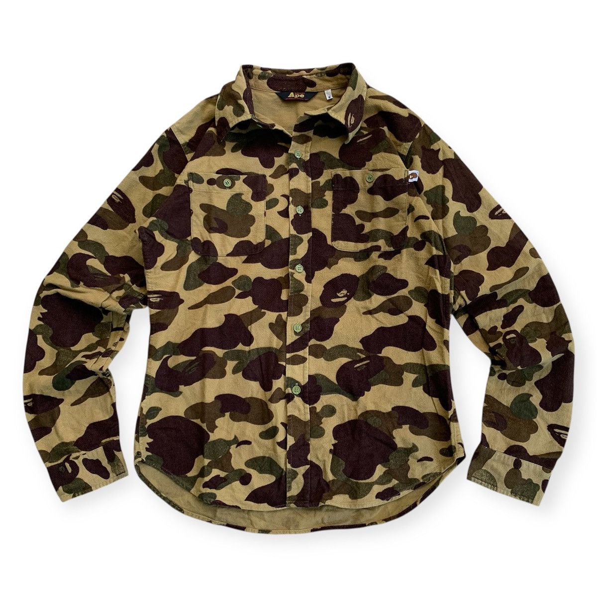 Bape A Bathing Ape Camoflage LongShirt Button Up Size US M / EU 48-50 / 2 - 1 Thumbnail