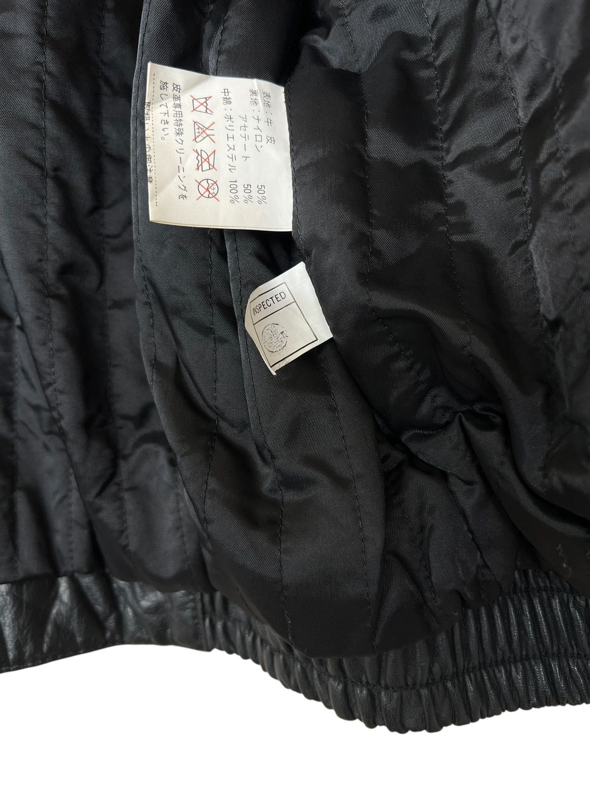 Vintage Vintage 90s Italian Mode A2 Black Flight Leather Jacket Size US M / EU 48-50 / 2 - 14 Thumbnail