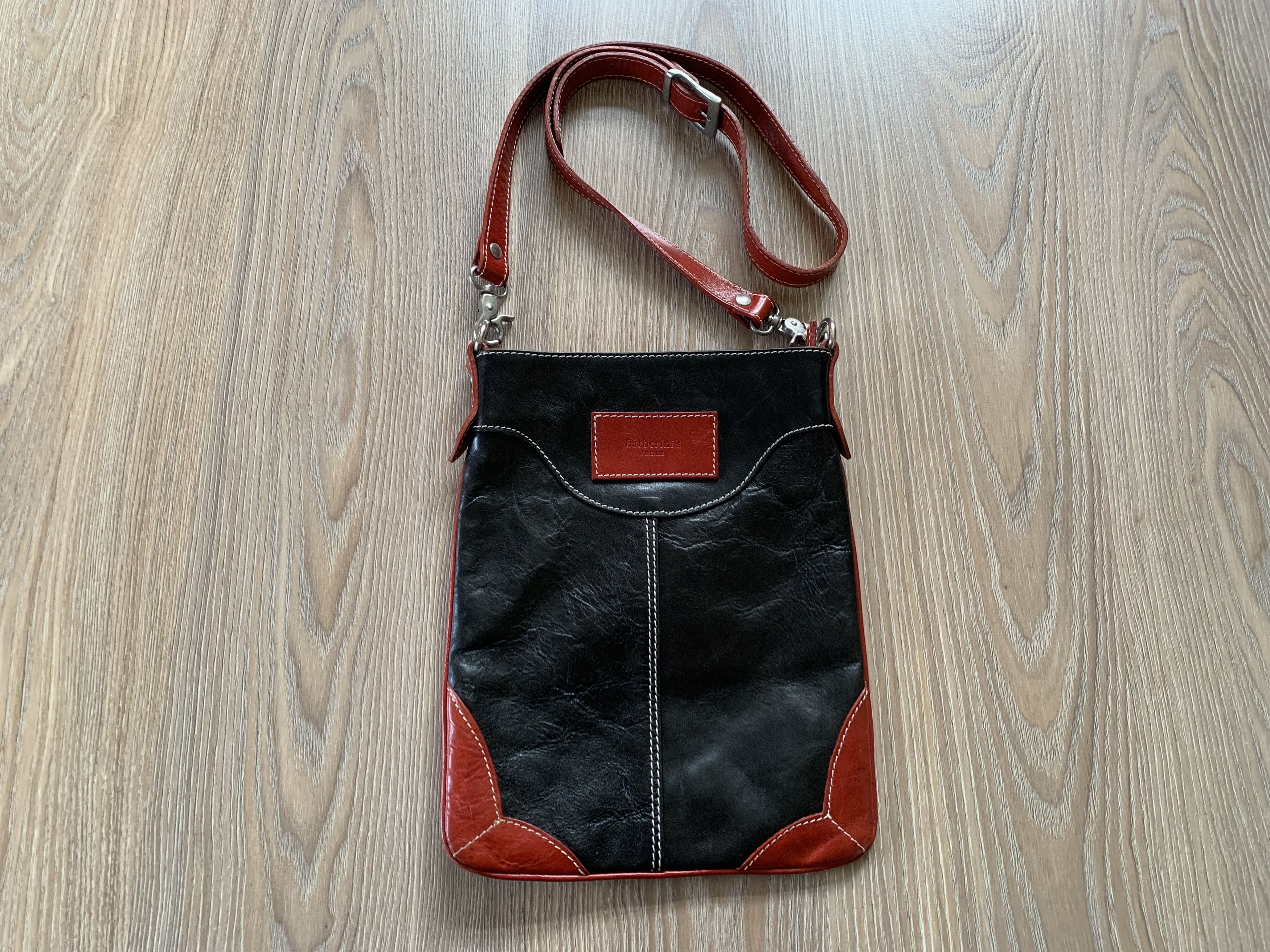 Firenze Rare Firenze Barberini Leather Messenger CrossBody Bag Size ONE SIZE - 2 Thumbnail