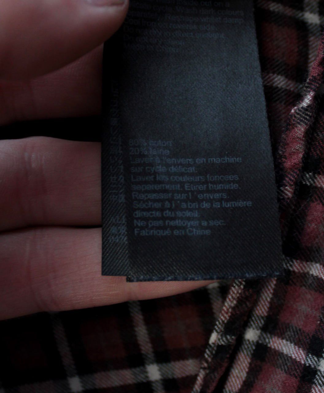 Allsaints 🔥 AllSaints Olney Maroon Check Cotton Wool LS Shirt Button Size US M / EU 48-50 / 2 - 5 Thumbnail