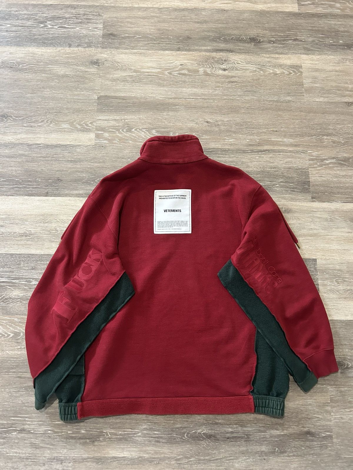 Vetements Rare Vetements Winter 2019 Inside Out Paneled Quarter Zip Size US L / EU 52-54 / 3 - 3 Thumbnail