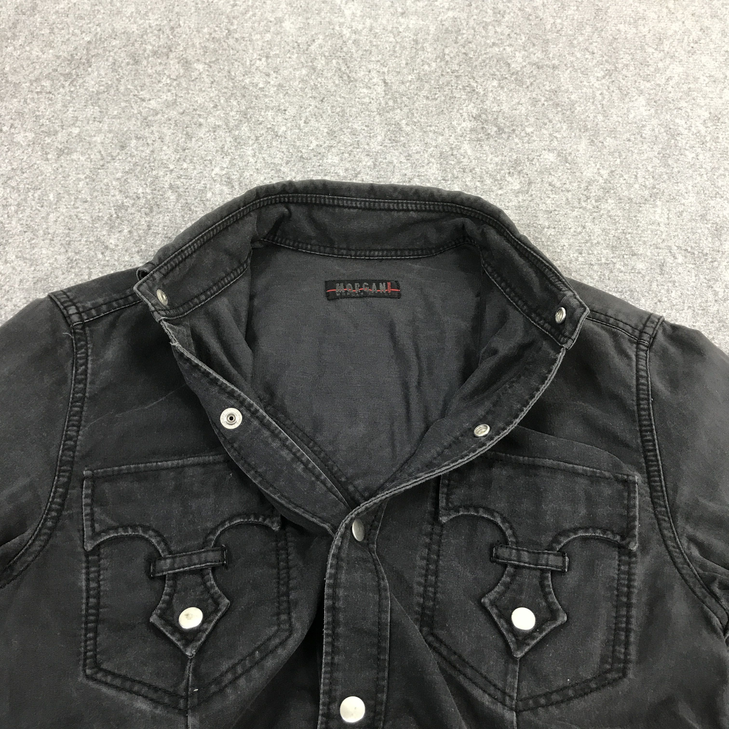 Japanese Brand × Morgan Homme morgan Homme black Faded Punk Snap button shirts Size US M / EU 48-50 / 2 - 5 Thumbnail