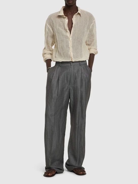 Dries Van Noten o1lsvrm0425 Blend Shirt in Natural Size US L / EU 52-54 / 3 - 2 Thumbnail