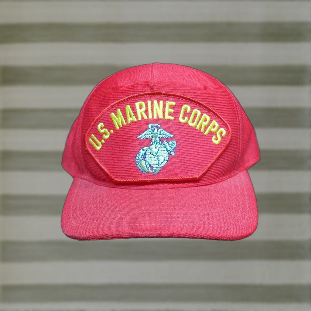 Vintage VINTAGE Eagle Crest USMC Marines Red Snap Back Hat Eagle Crest / Snapback / Hat / Men / Adjustable / Red / Twill / Polyester / Solid / Marine / 90s? Size ONE SIZE - 1 Thumbnail