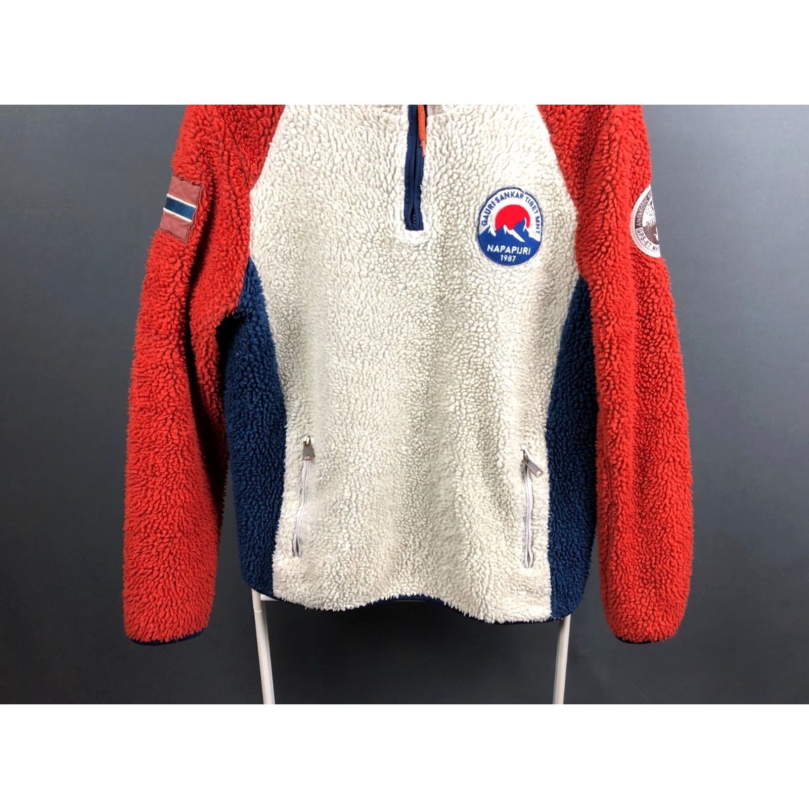Napapijri Napapijri Geographic Women's 1/4 Zip Fleece Top L Multicolor Polyester Shirt Casual Sportswear Size L / US 10 / IT 46 - 5 Thumbnail