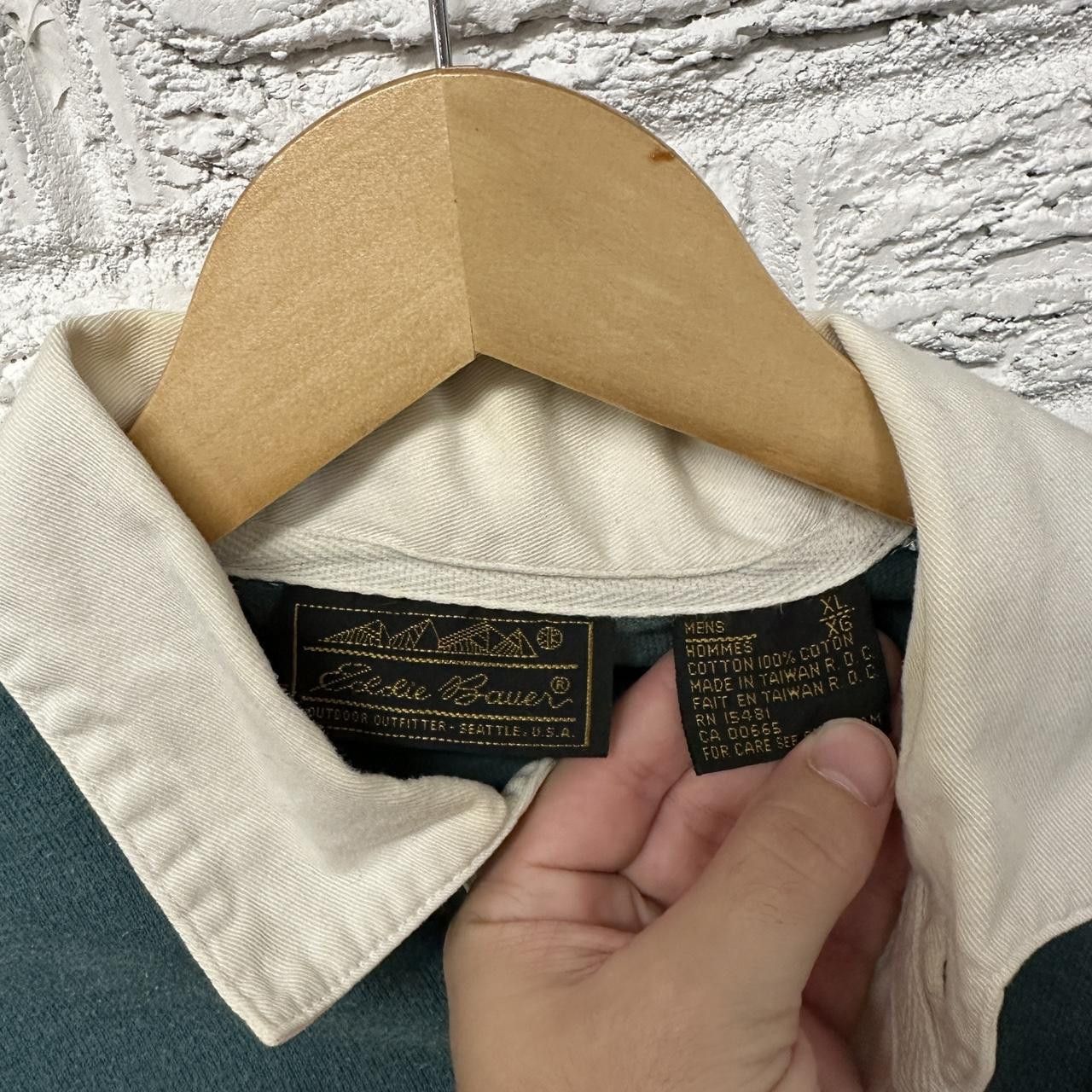 Eddie Bauer Vintage Eddie Bauer Rugby Collared Shirt XL Size US XL / EU 56 / 4 - 4 Thumbnail