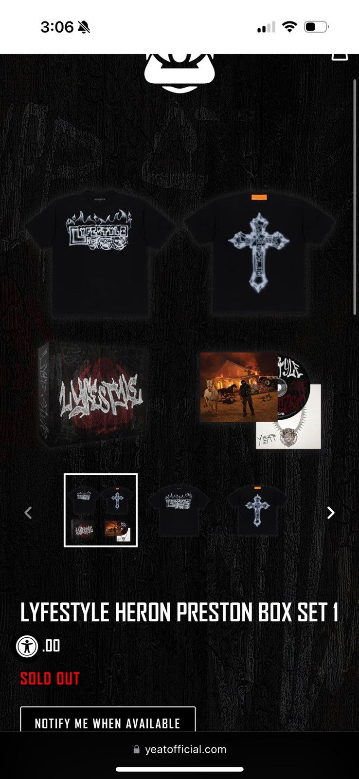 Heron Preston × Yeat Yeat x Heron Preston LYFESTYLE Box Set #1 Size US L / EU 52-54 / 3 - 6 Thumbnail