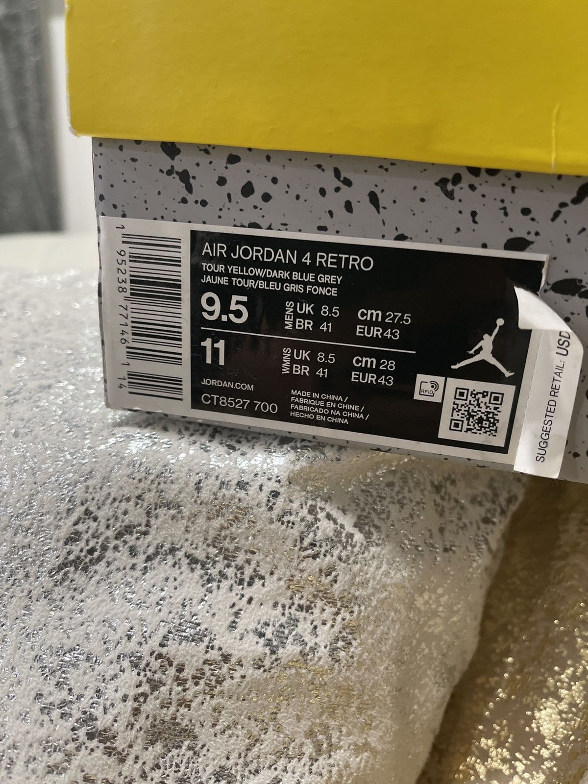 Nike Air Jordan 4 Retro 'Lightning' 2021 Size US 9.5 / EU 42-43 - 6 Thumbnail