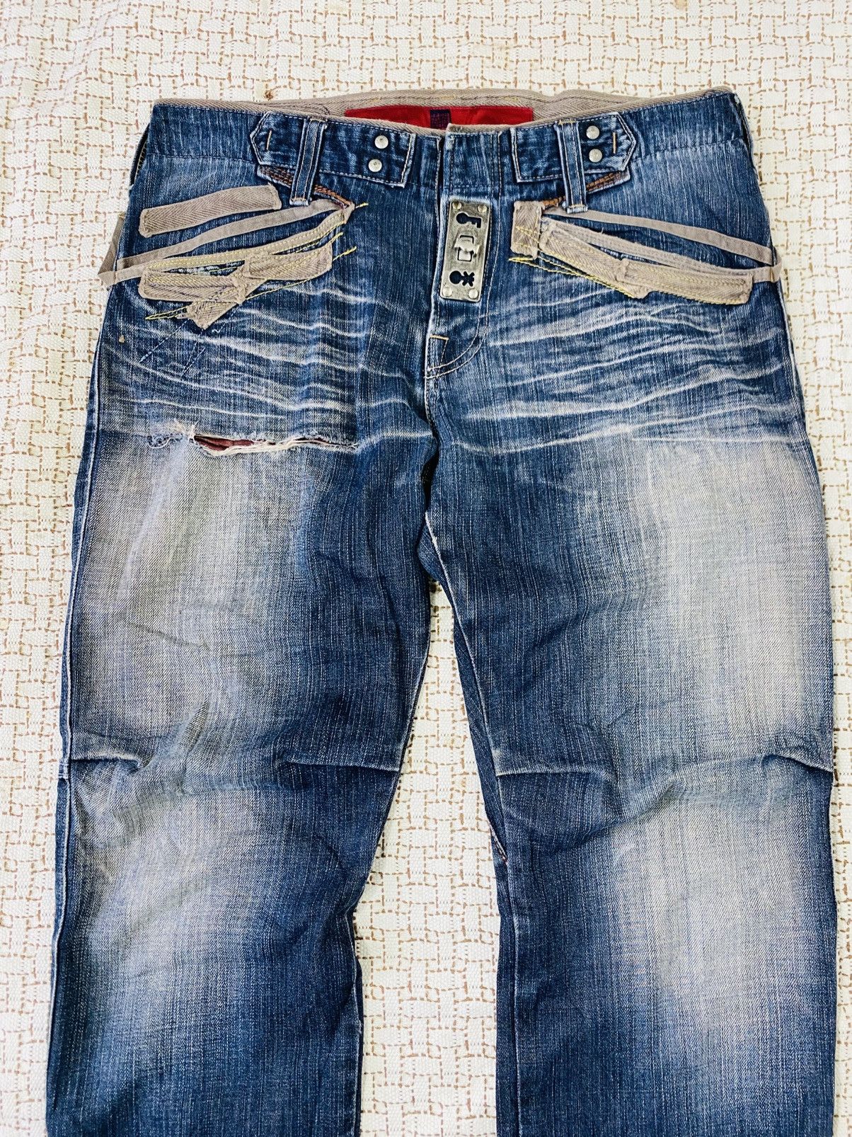 Marithe + Francois Girbaud Vintage Marithe Francois Girbaud Distressed Jeans Size US 34 / EU 50 - 10 Thumbnail