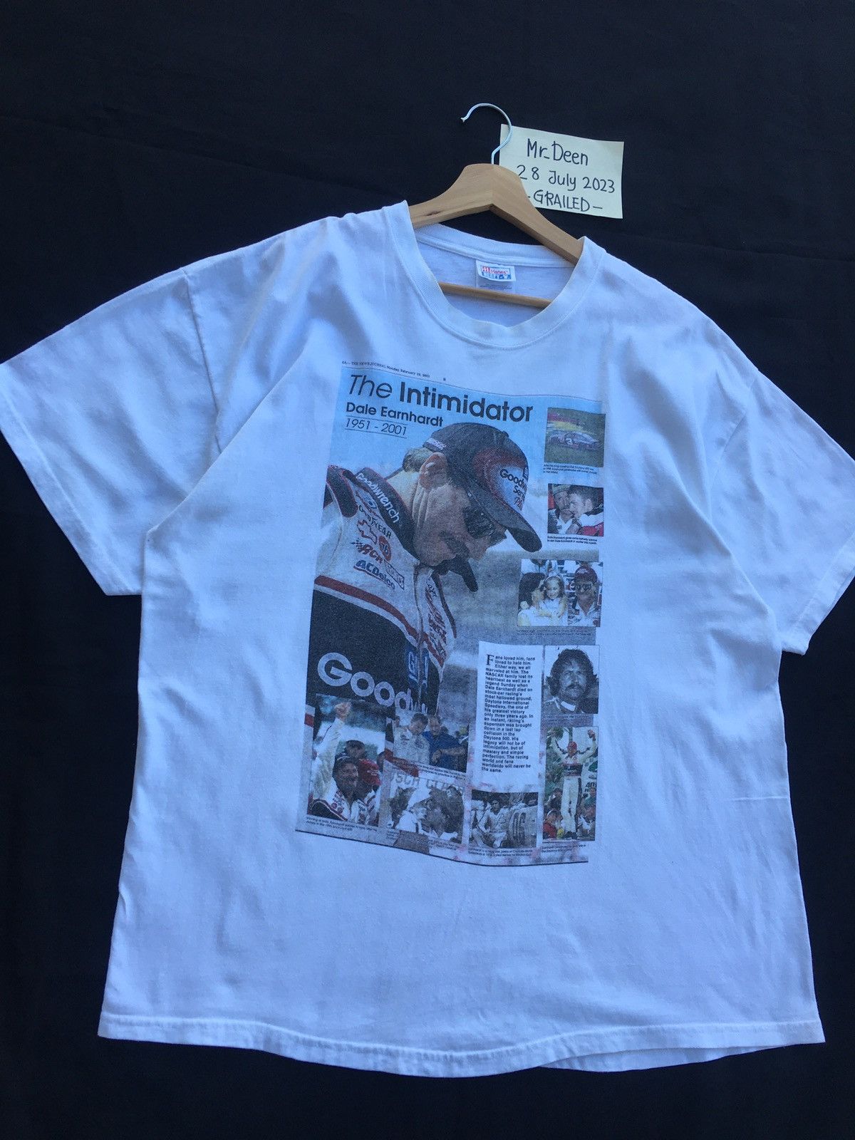 Vintage Vintage Dale Earnhardt The Intimidator Racing Sport Tshirt Size US XL / EU 56 / 4 - 3 Thumbnail
