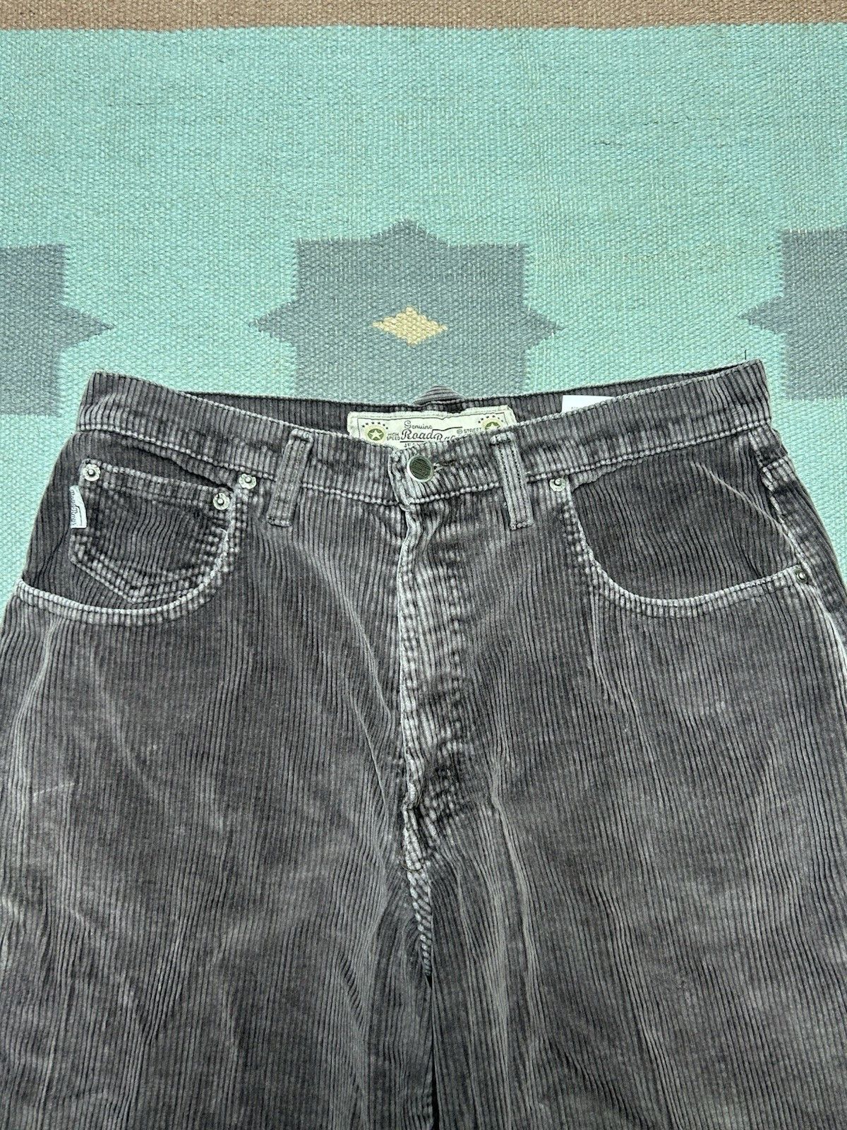 Vintage y2k corduroy pants road rags wide straight women’s 11/12 31 Size 31" - 3 Thumbnail