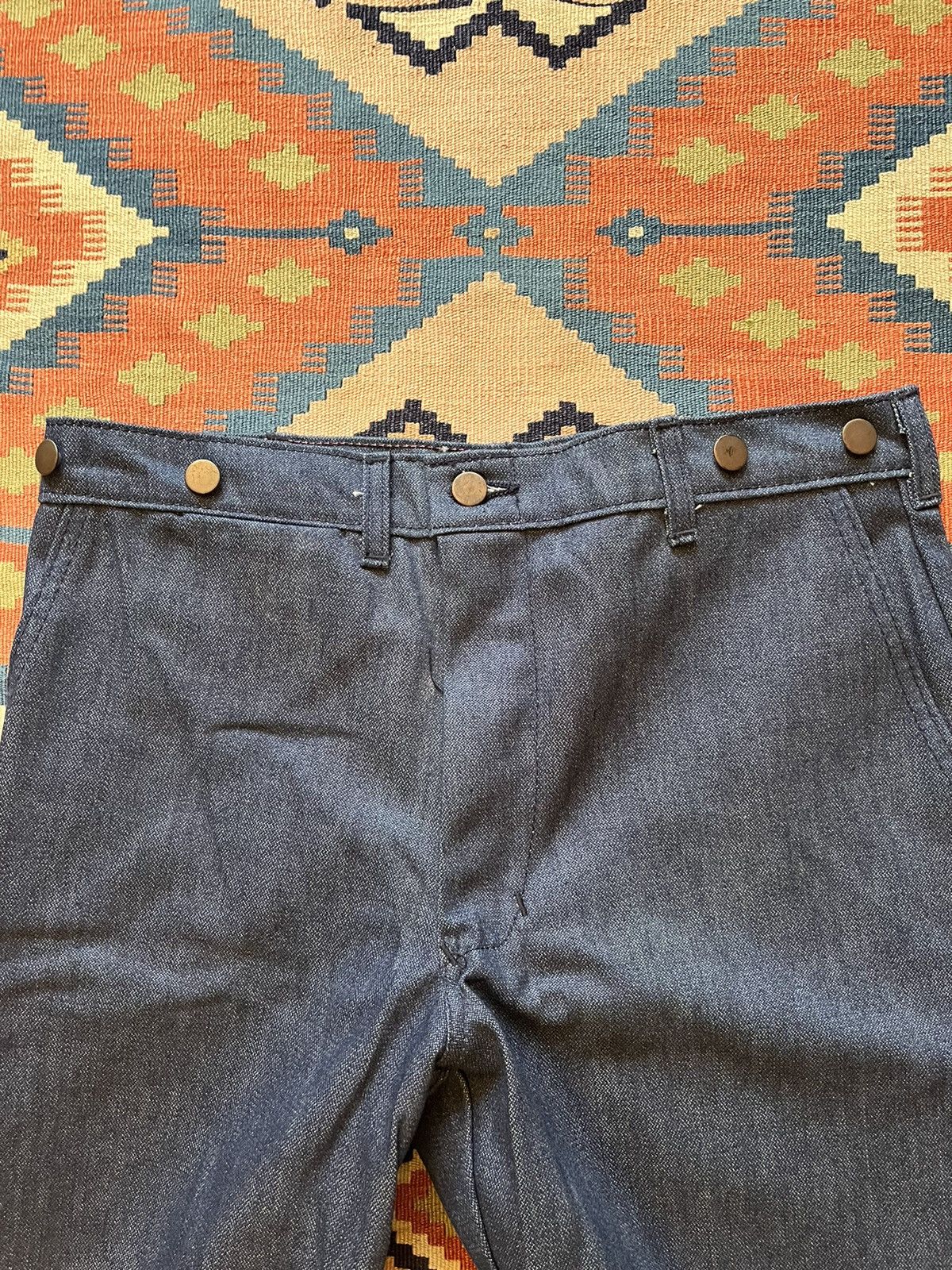 Vintage Vintage wide leg raw 14oz sanforized denim RARE Size US 34 / EU 50 - 4 Thumbnail