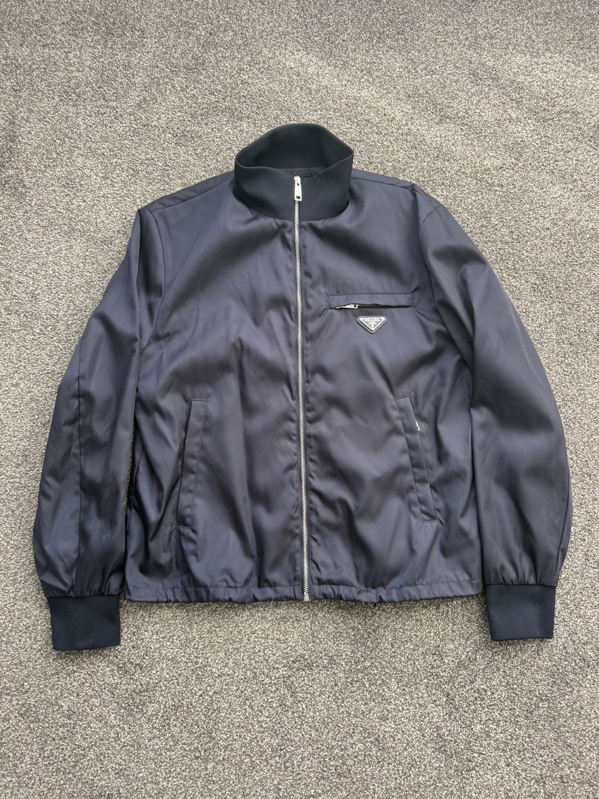 Prada Prada Nylon Bomber Jacket - Navy - Size50 Size US M / EU 48-50 / 2 - 1 Thumbnail