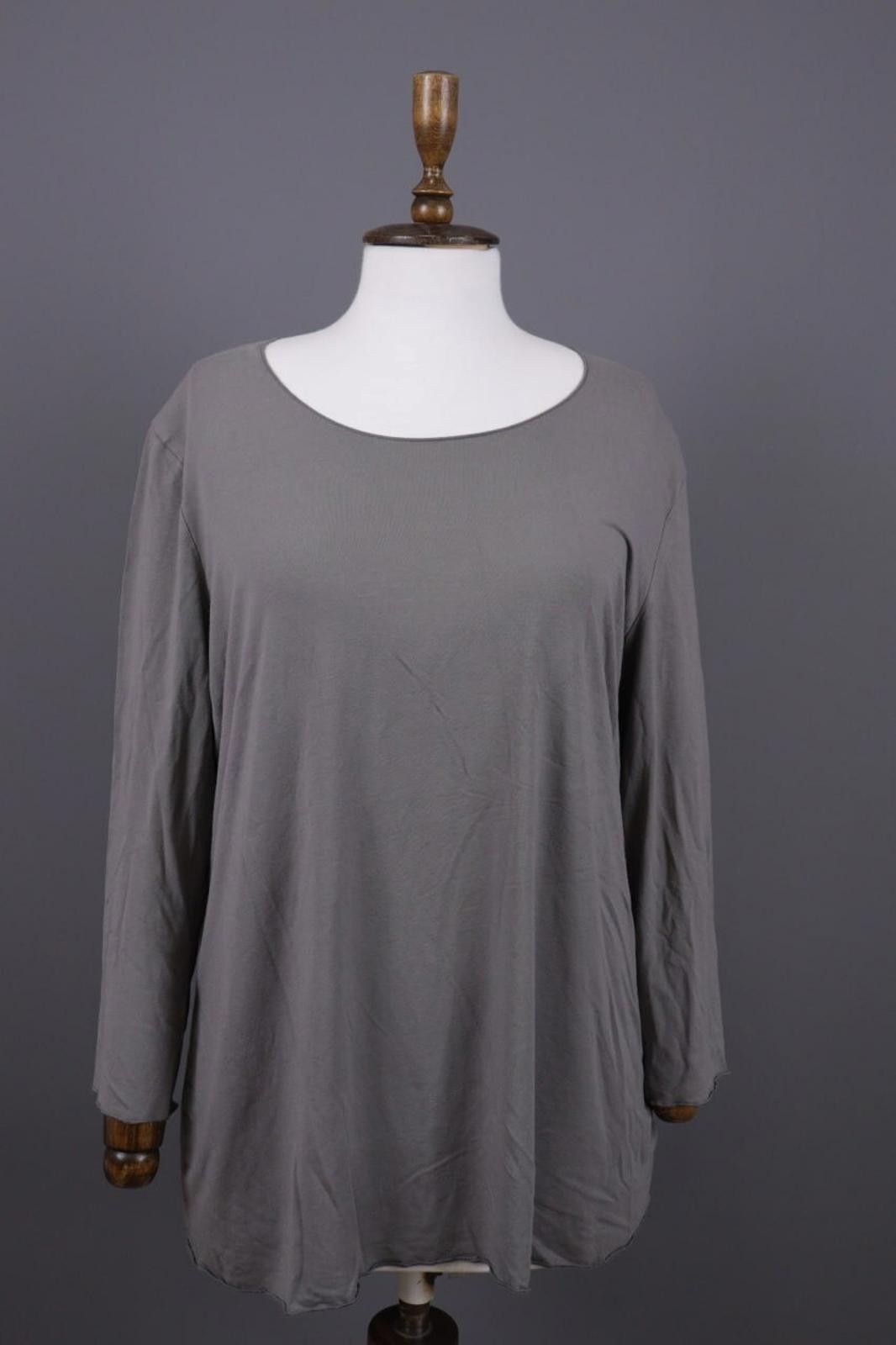Oscar De La Renta Oska Gray Scoop Neck Relaxed Lagenlook Tunic Dress Size 4 Size S / US 4 / IT 40 - 1 Thumbnail