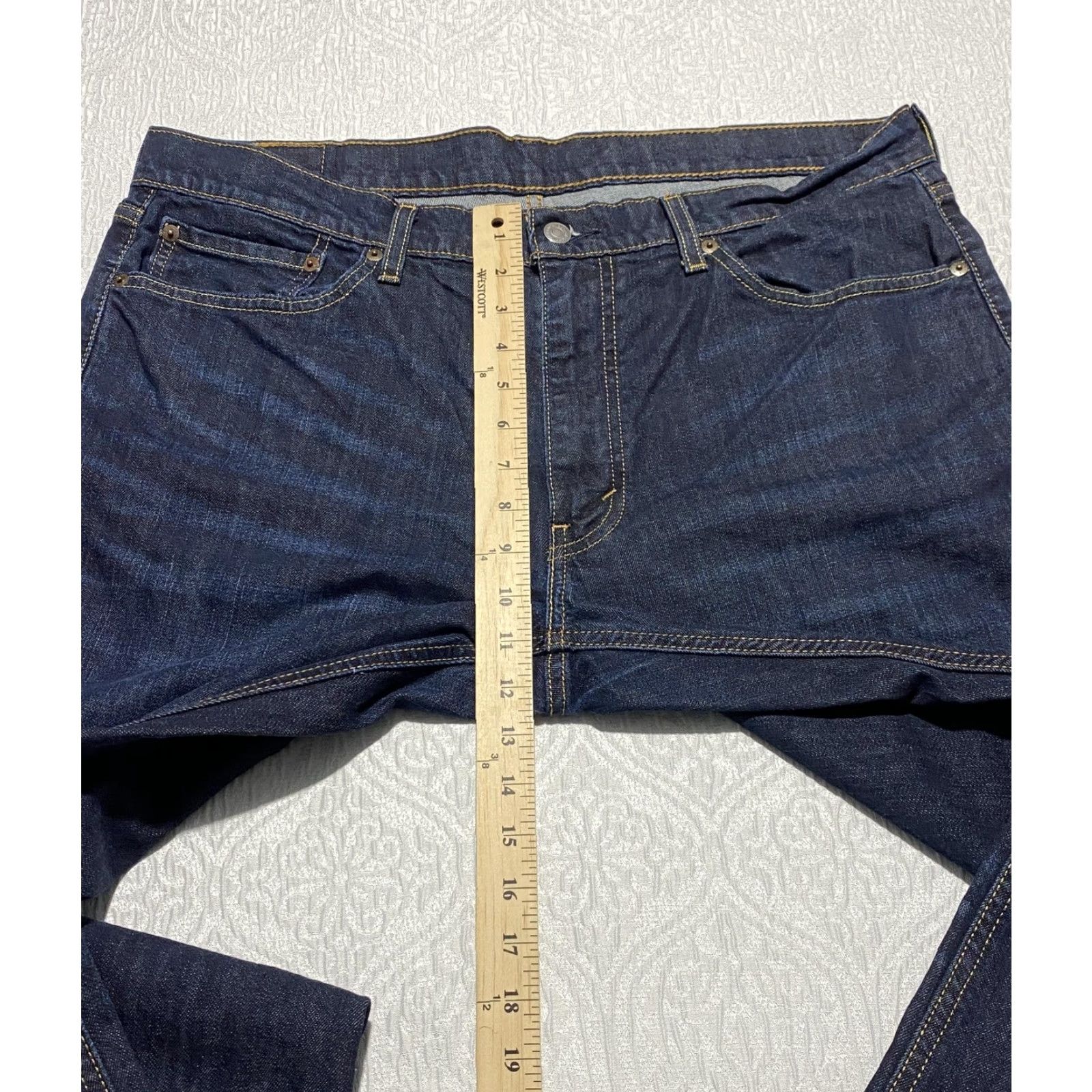 Levi's Levi's 541 Jeans Mens 36x34 Dark Wash Straight Fit Denim Stretch 18181 Regular 5-Pocket Levi's Logo Blue Jeans Mens Size US 36 / EU 52 - 6 Thumbnail