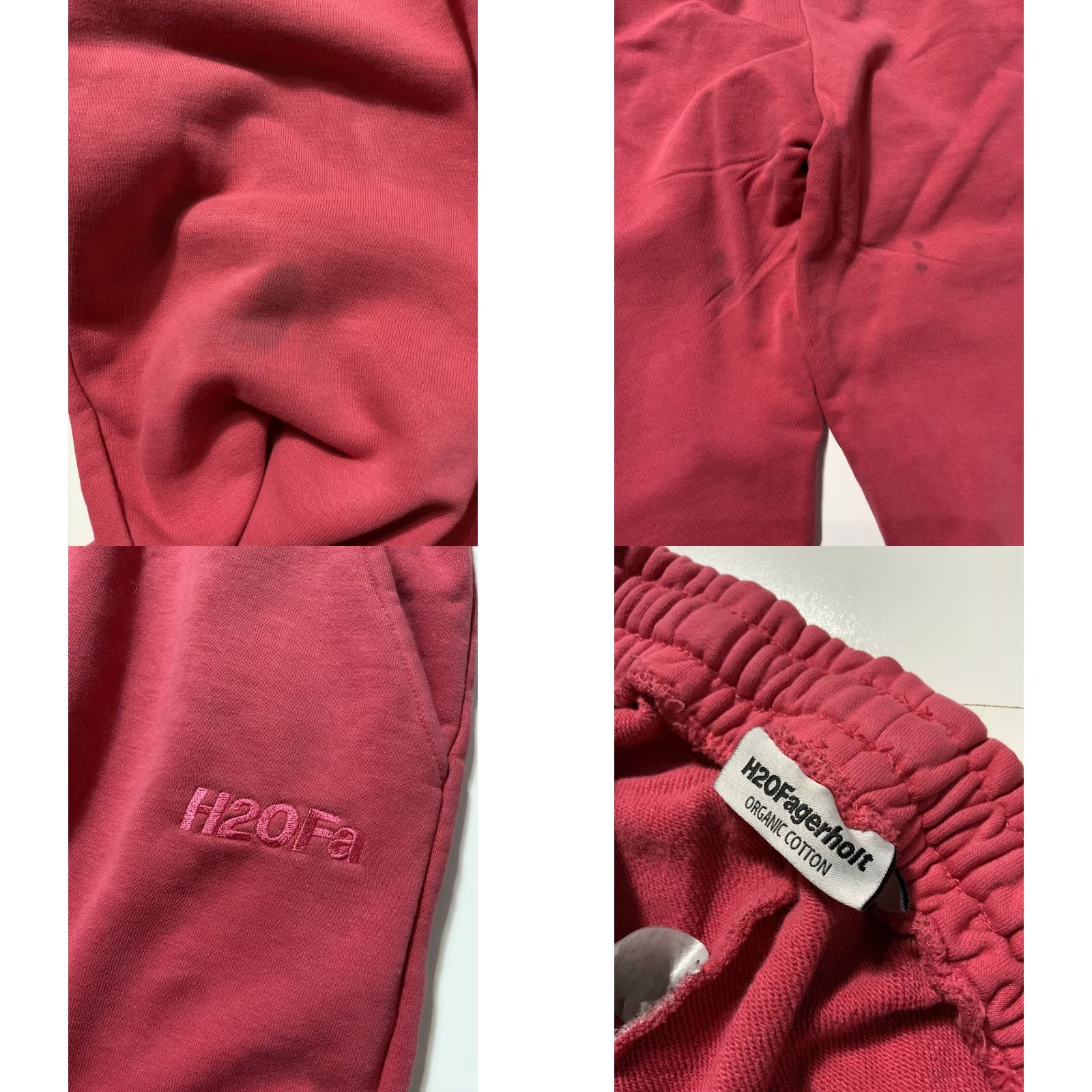 Vintage H20Fagerholt Organic Cotton Raspberry French Terry Fleece Jogger Sweatpants Sz.M Mens Size US 31 - 8 Thumbnail