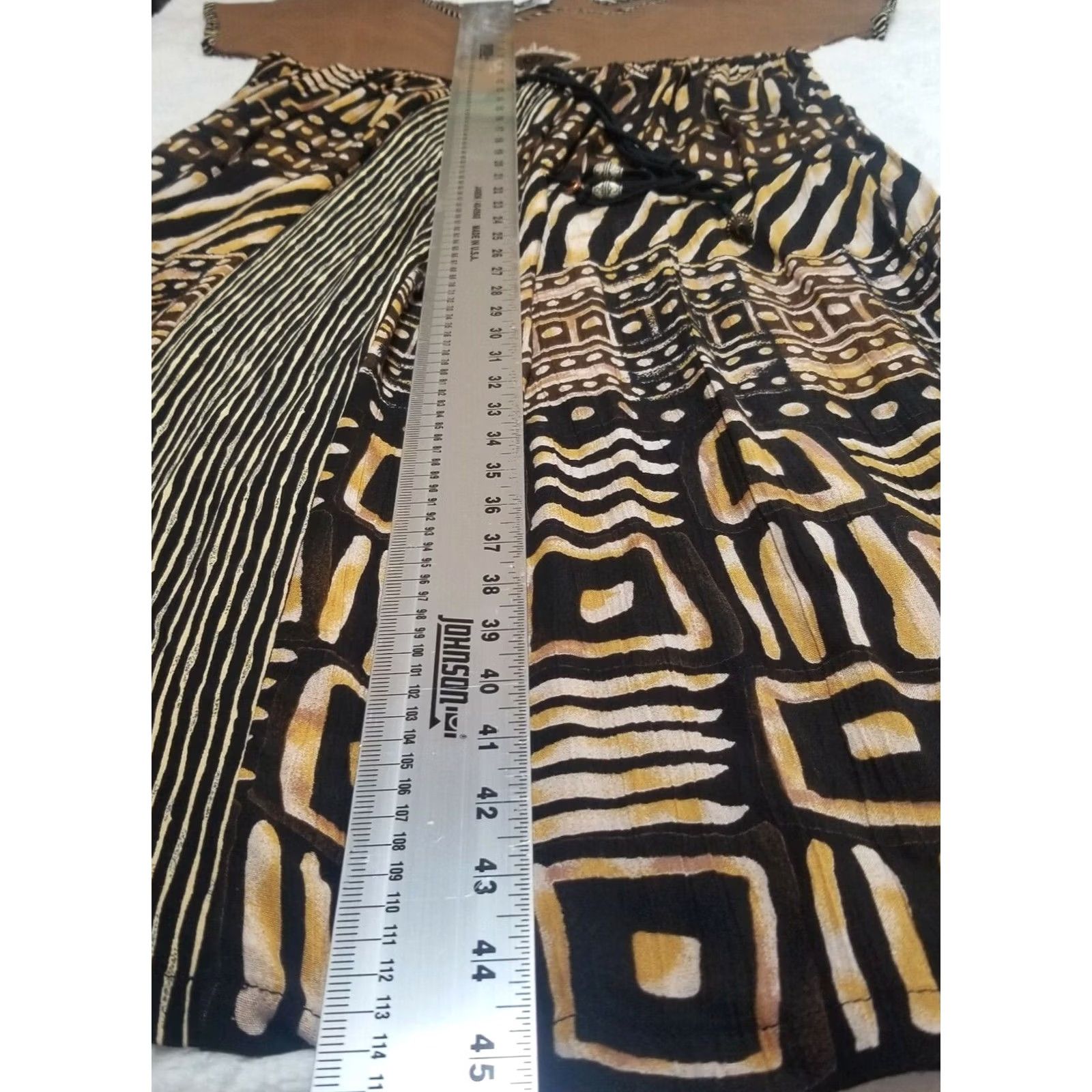 Vintage VINTAGE KD Spring Womens Shirt? Maxi Dress Brown Ethnic Design Short Sleeve 1 Regular XS? (invalid) Size 25" / US 0 / IT 36 - 4 Thumbnail