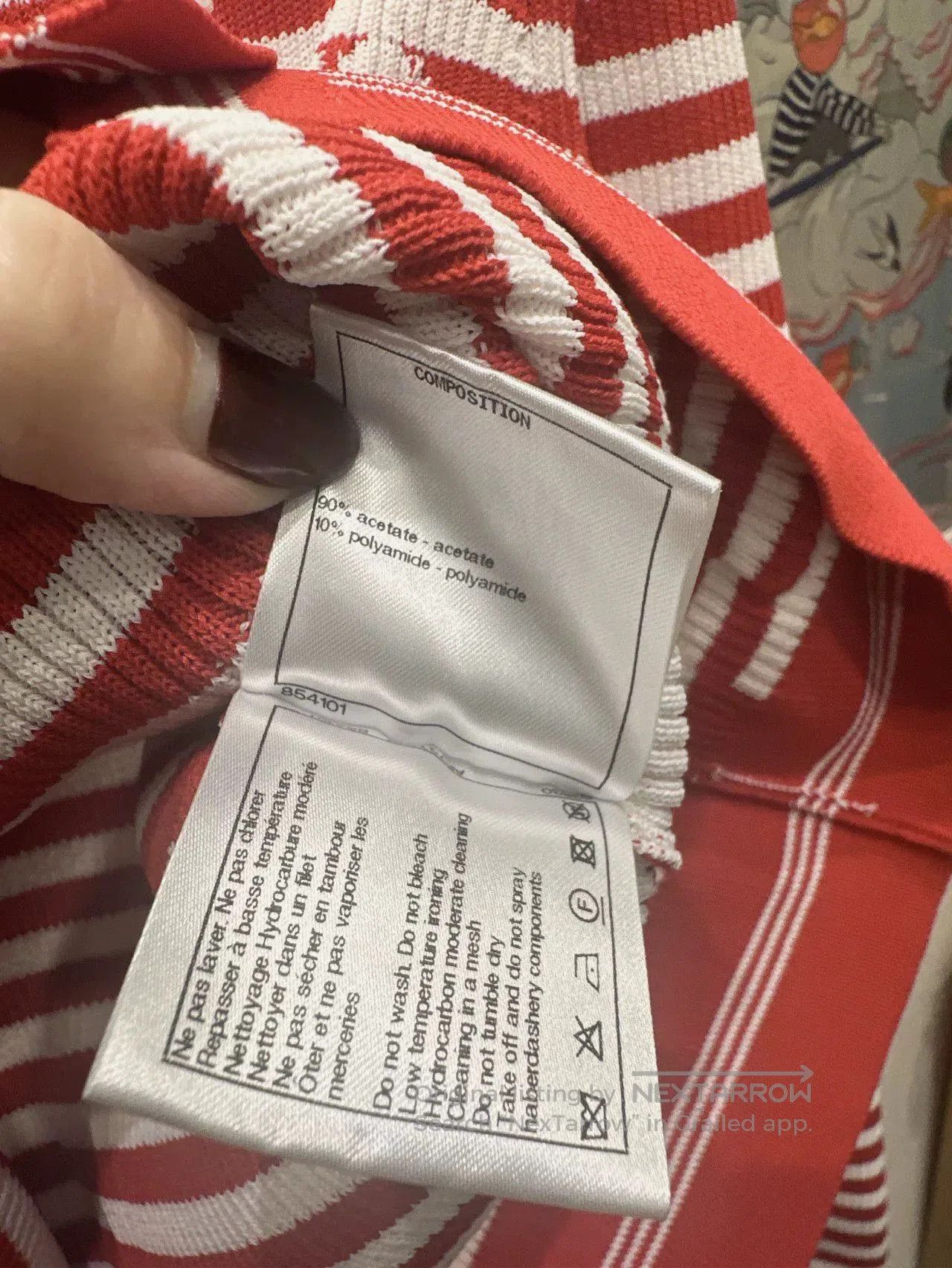 Chanel CHANEL 23C Striped V-Neck Knit Cardigan. Size XS / US 0-2 / IT 36-38 - 5 Thumbnail