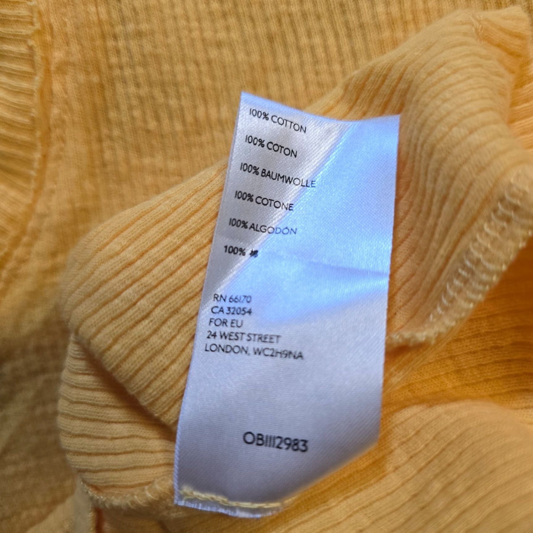 Free People Free People Tank Womens Size XS Yellow Ribbed Stretchy Layer Capsule Basic Top Size XS / US 0-2 / IT 36-38 - 7 Thumbnail
